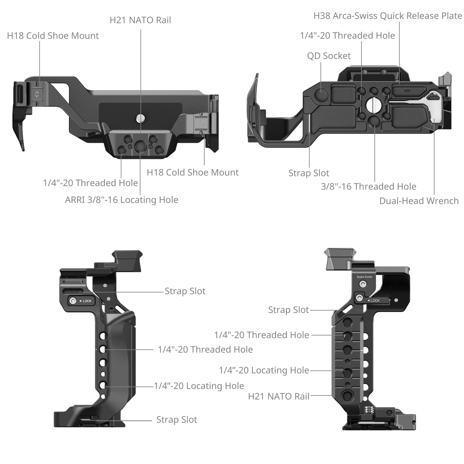 SmallRig Cage Kit for Panasonic LUMIX S1 II / S1 IIE / S1R II | Chính hãng