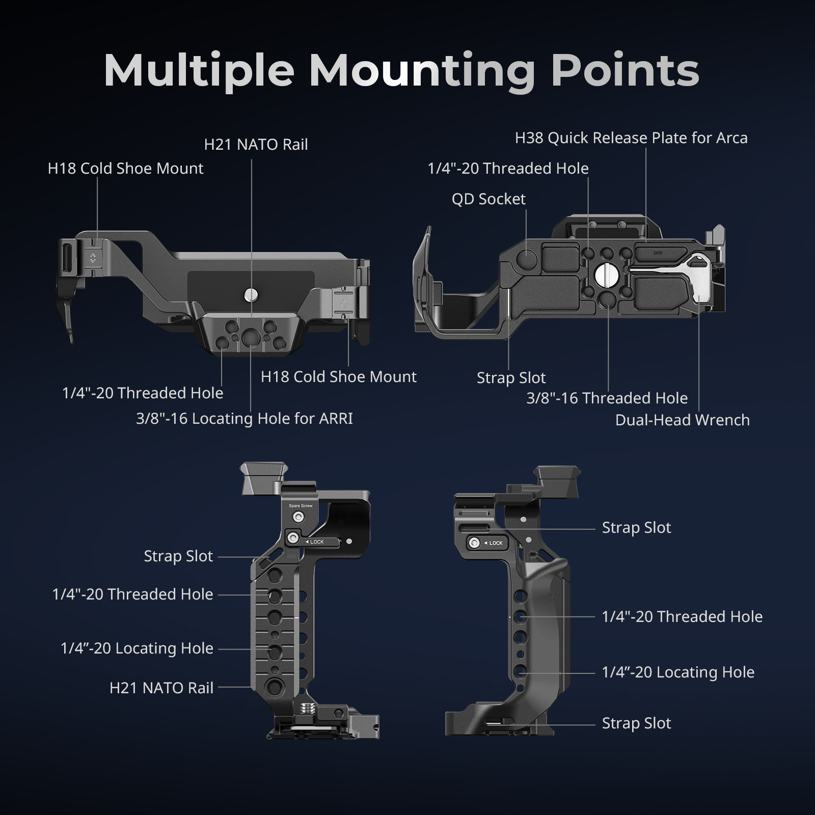 SmallRig Cage for Panasonic LUMIX S1 II / S1 IIE / S1R II / S5 II / S5 | Chính hãng