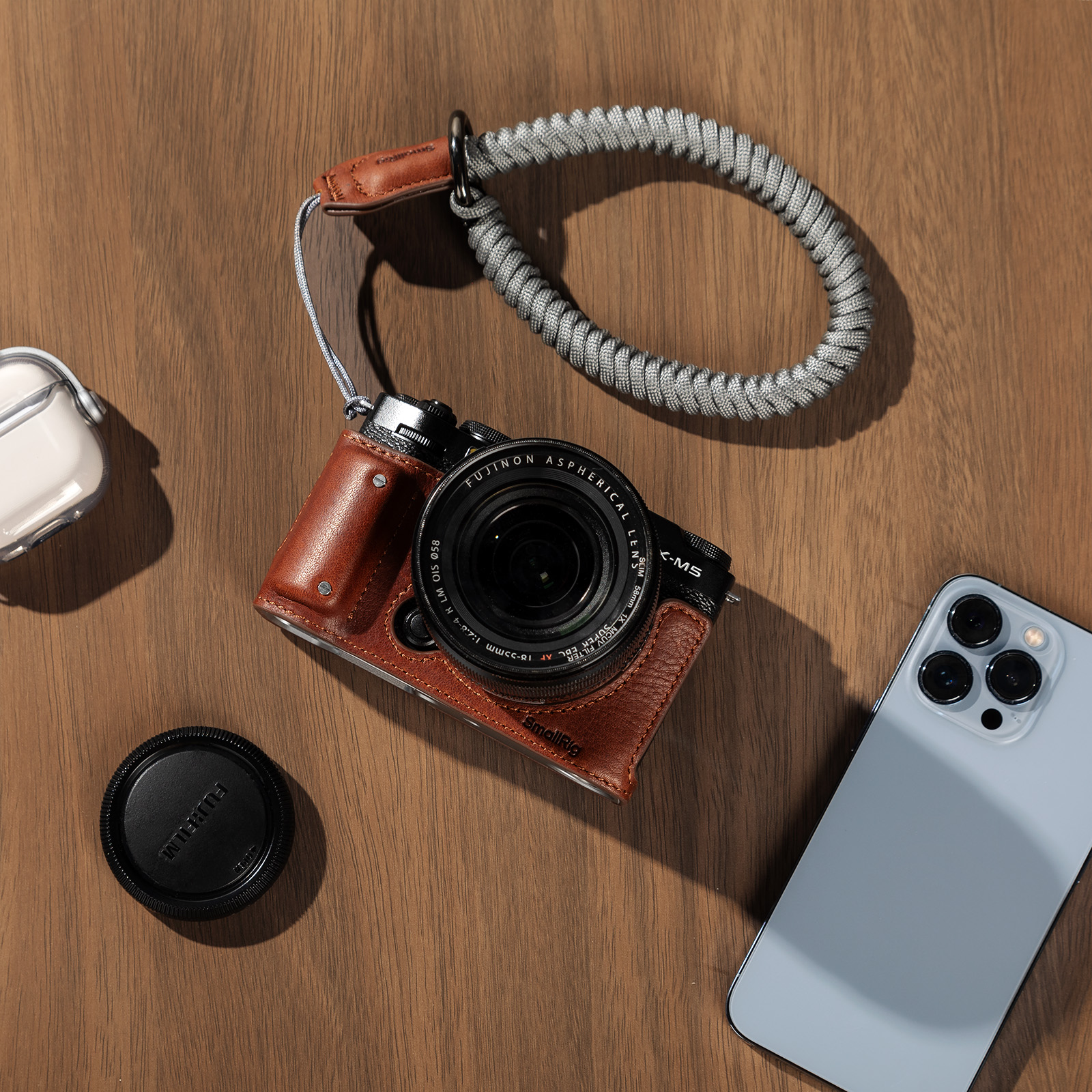 SmallRig Camera Leather Half Case Kit for FUJIFILM X-M5 (Brown) | Chính hãng