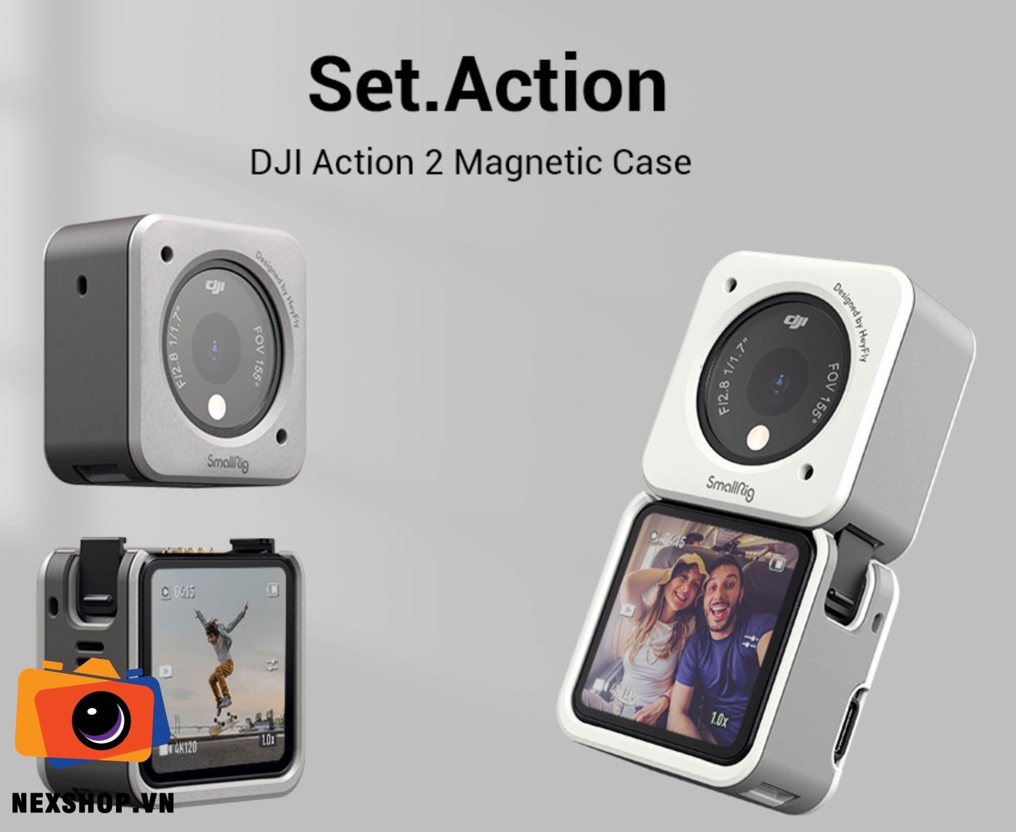 SmallRig DJI Action2 Magnetic Case 3626 (White)