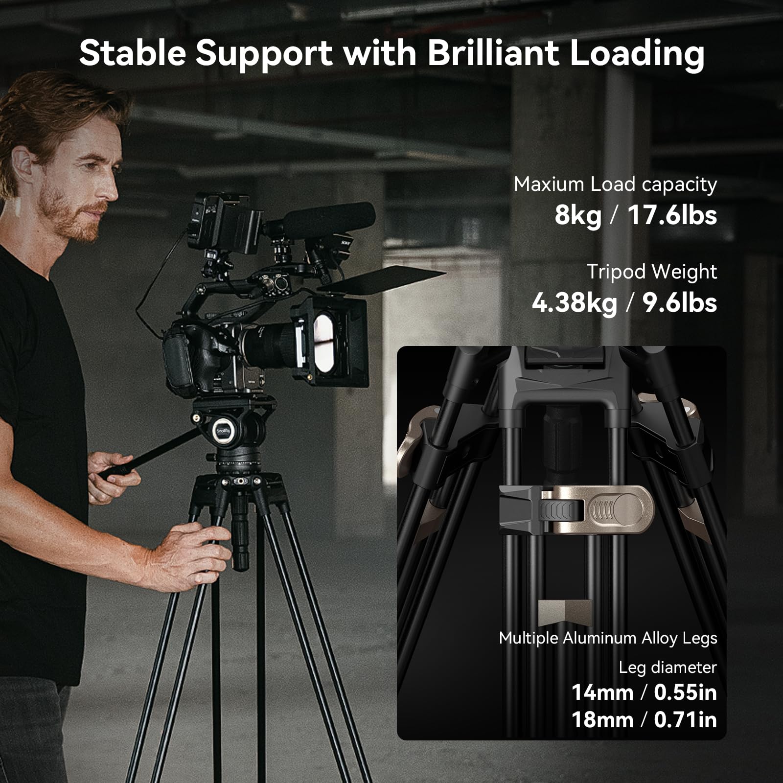 SmallRig FreeBlazer Heavy-Duty Aluminum Alloy Tripod Kit AD-80 | Chính hãng