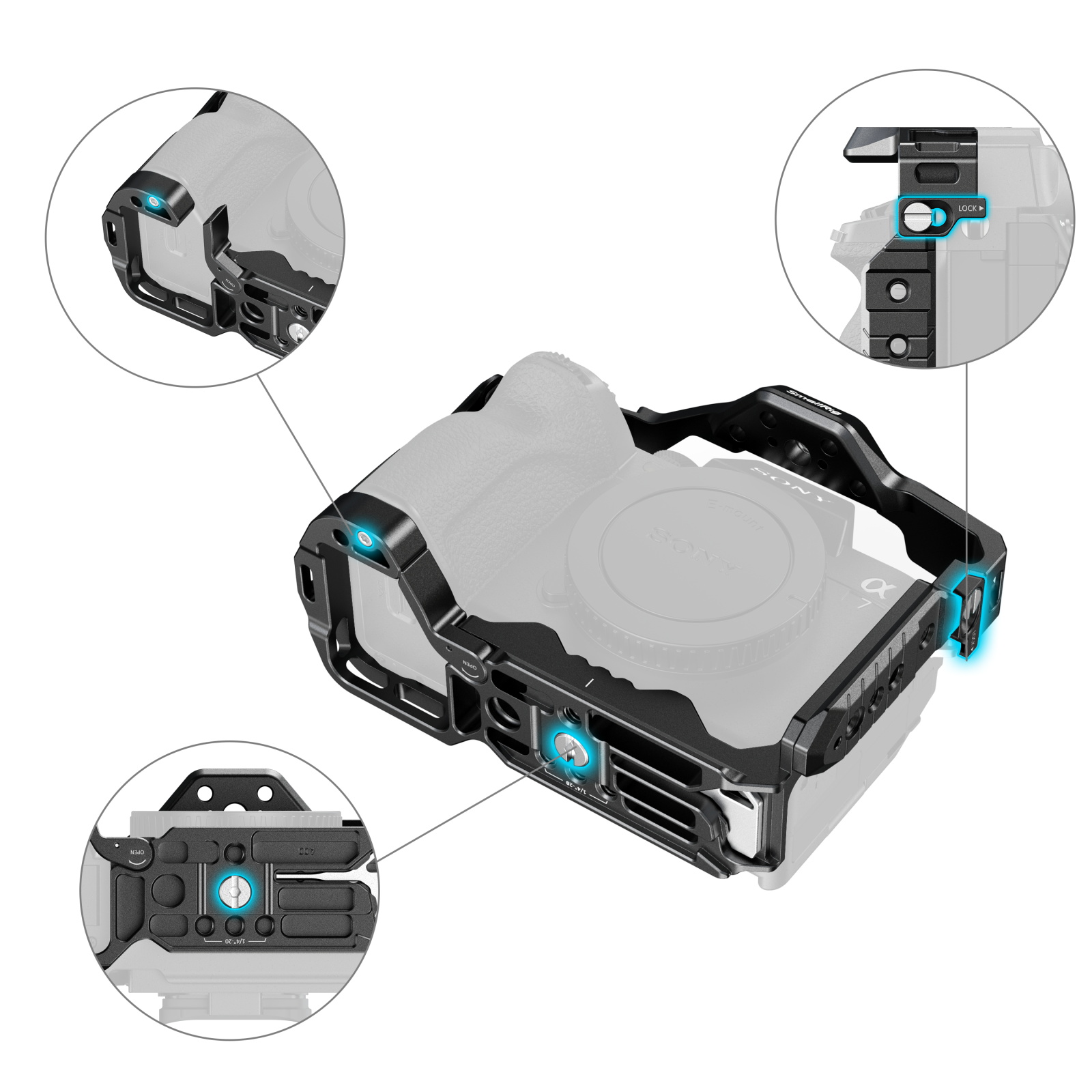 SmallRig Full Camera Cage for Sony Alpha 7R V/Alpha 7 I | Chính h - thiết kế và phụ kiện