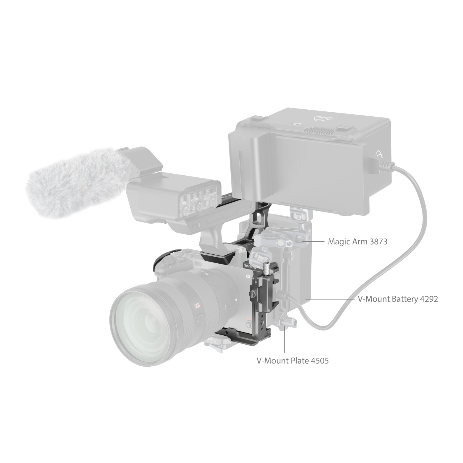 SmallRig HawkLock Quick Release Advanced Cage Kit for S | Chính hãng - cấu hình hộp sạc