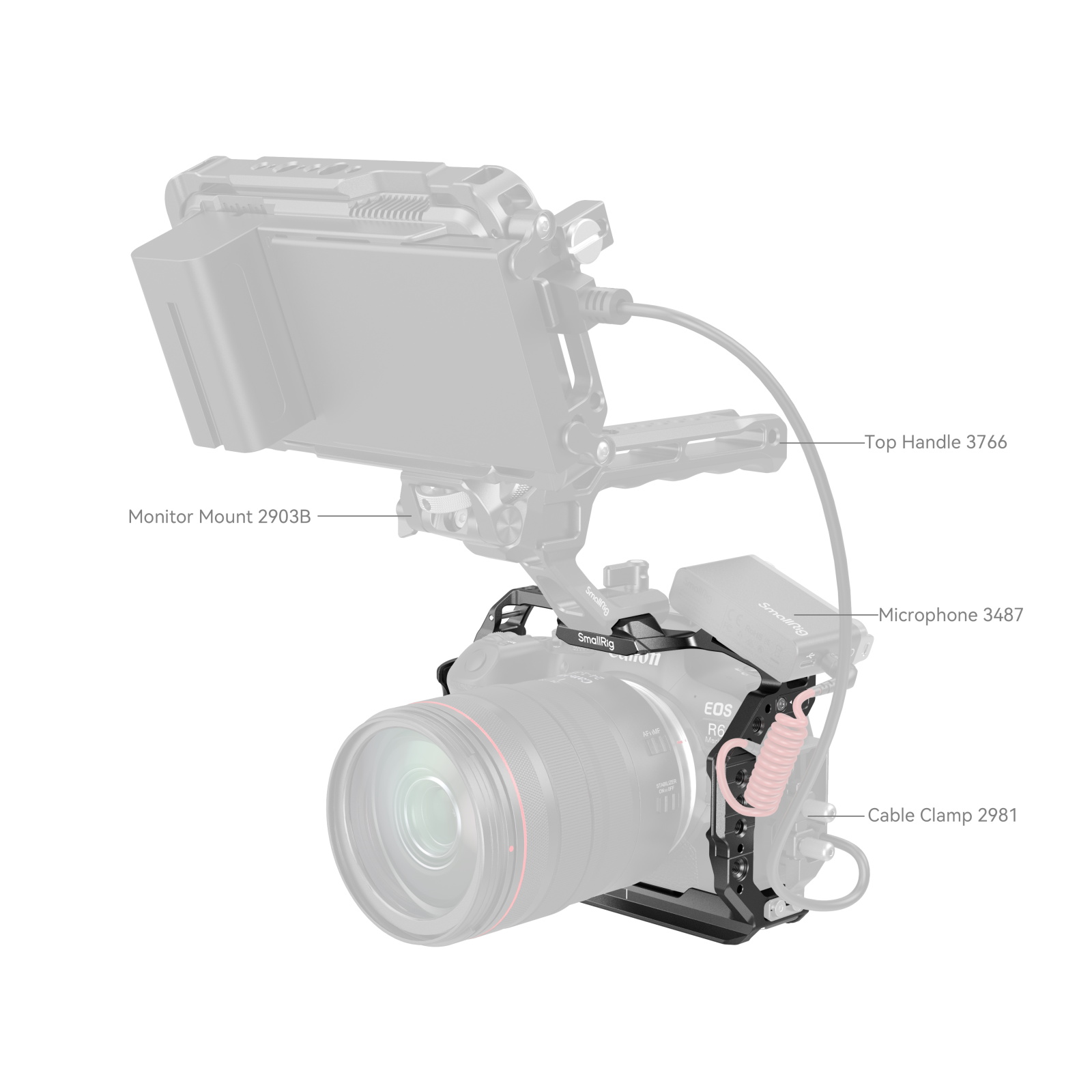 SmallRig HawkLock Quick Release Cage cho Canon EOS R6 | Chính hãng hãn - cấu hình hộp sạc