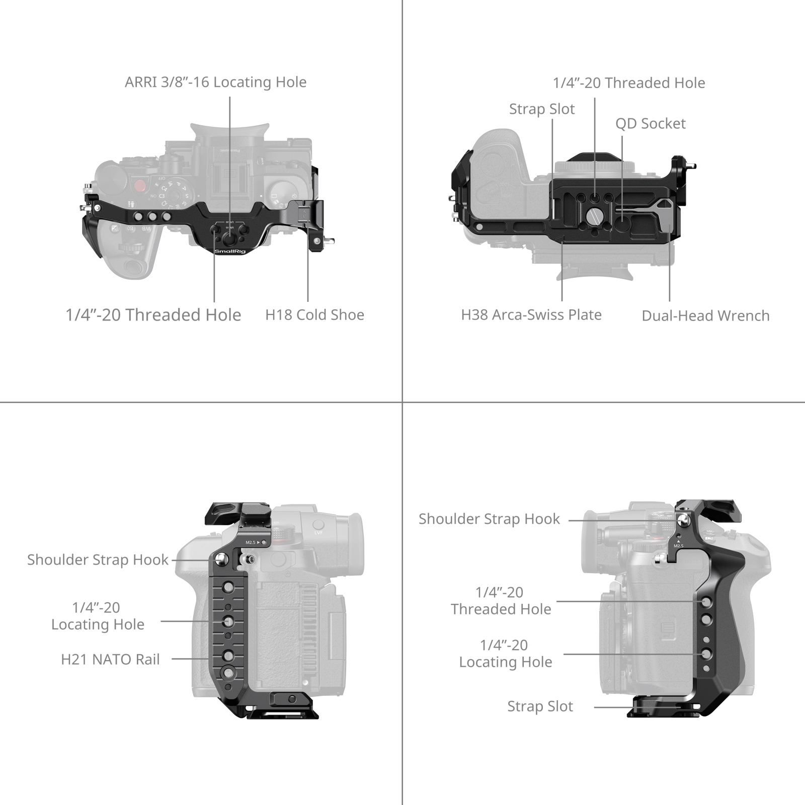 SmallRig HawkLock Quick Release Cage for Panasonic LUMIX GH7 / | Chính hãng