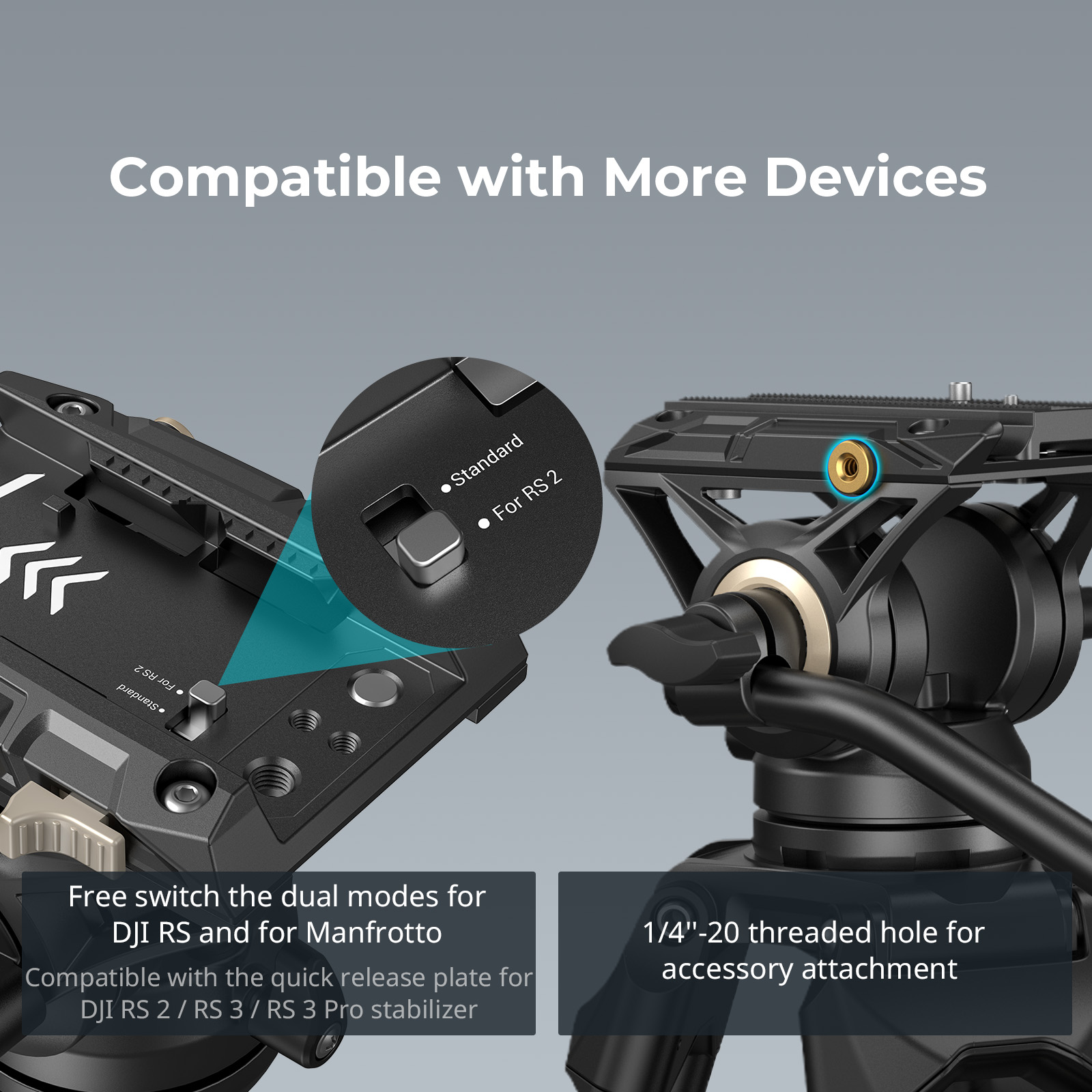 SmallRig Heavy-Duty Fluid Head Tripod AD-01 | Chính hãng