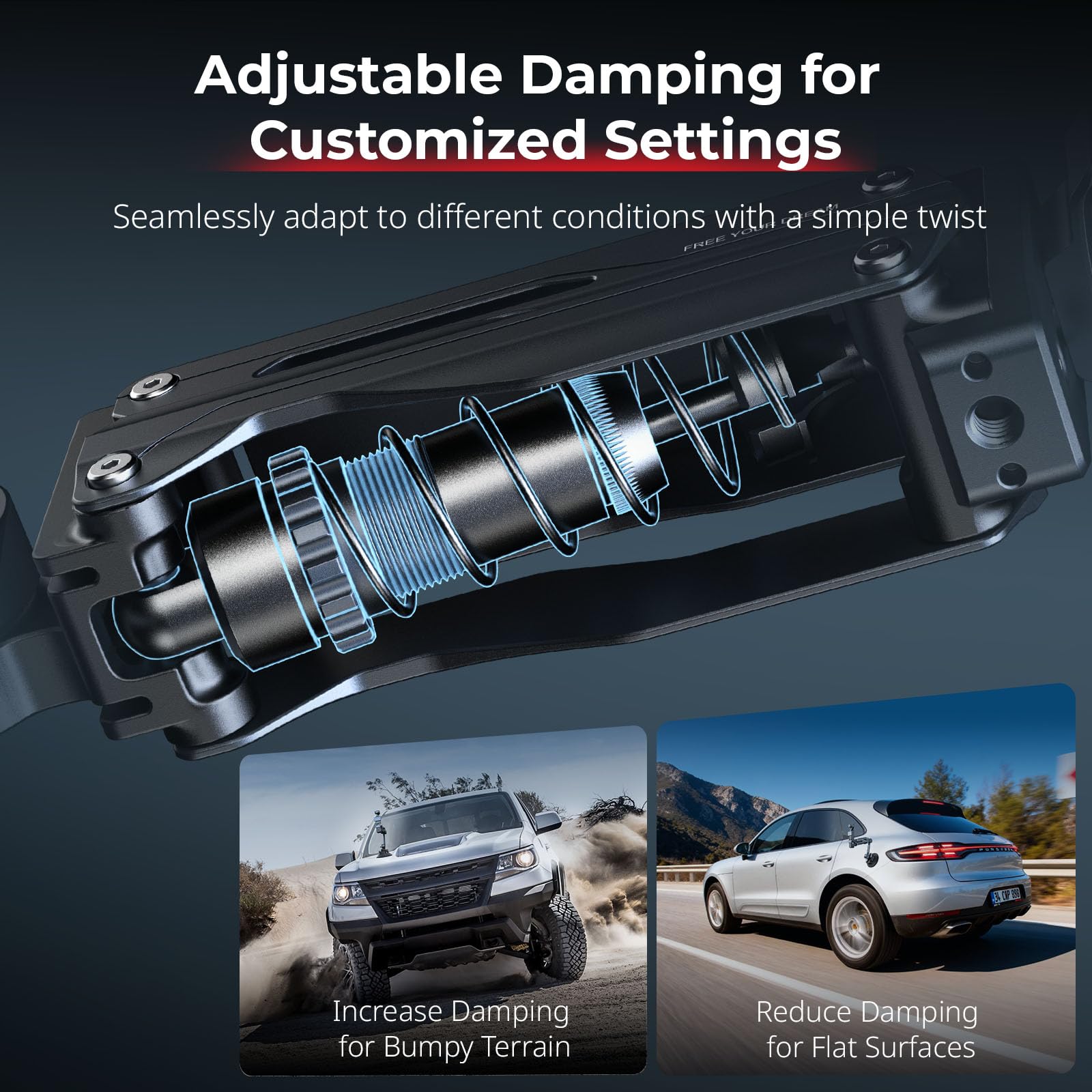 SmallRig Shock Absorber Support with Electronic Suction Cup for D - thiết kế và phụ kiện