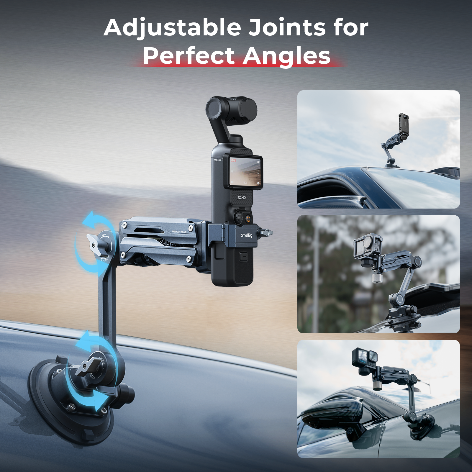 SmallRig mini Shock Absorber Arm for DJI Osmo Pocket 3 / GoPro | - thiết kế và phụ kiện