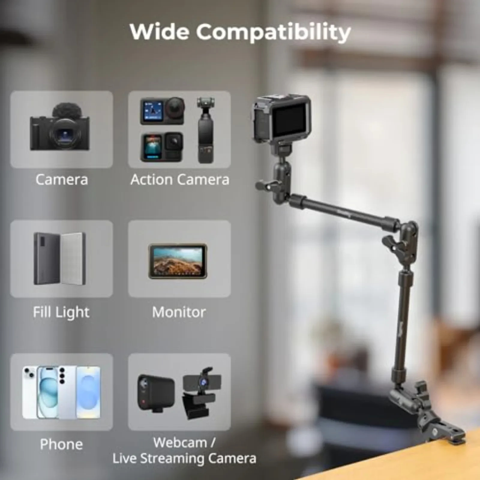 SmallRig mini Shock Absorber Arm for DJI Osmo Pocket 3 / GoPro | - mặt sau và phụ kiện đi kèm