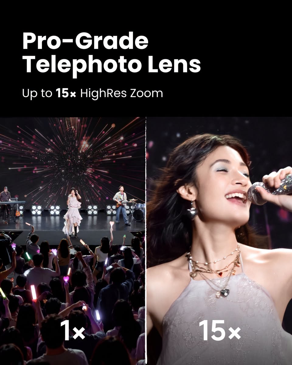 So sánh khả năng zoom 1x với 15x và 22.5x trên Insta360 Luna Ultra