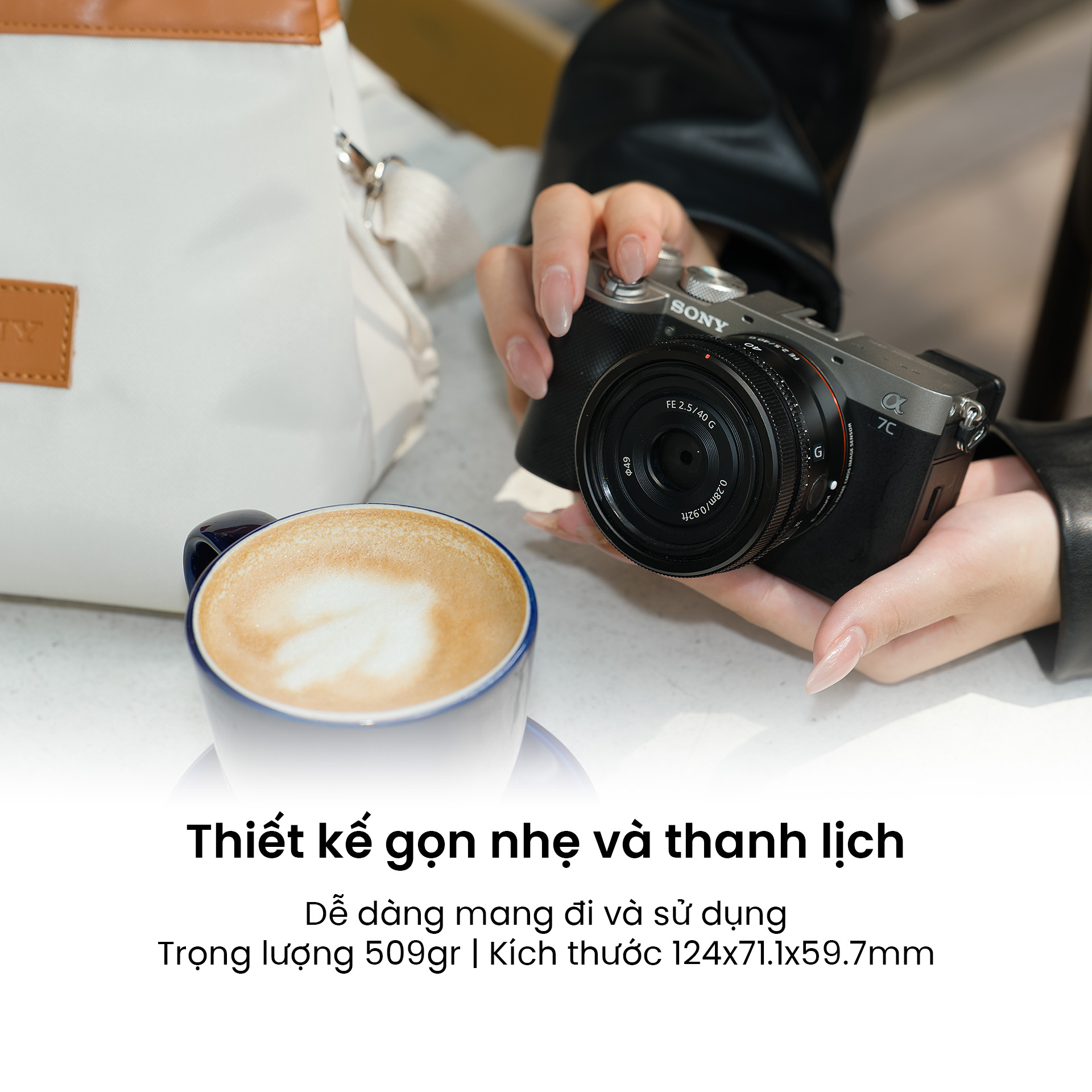 Máy ảnh Sony Alpha 7C (A7C) Body Đen