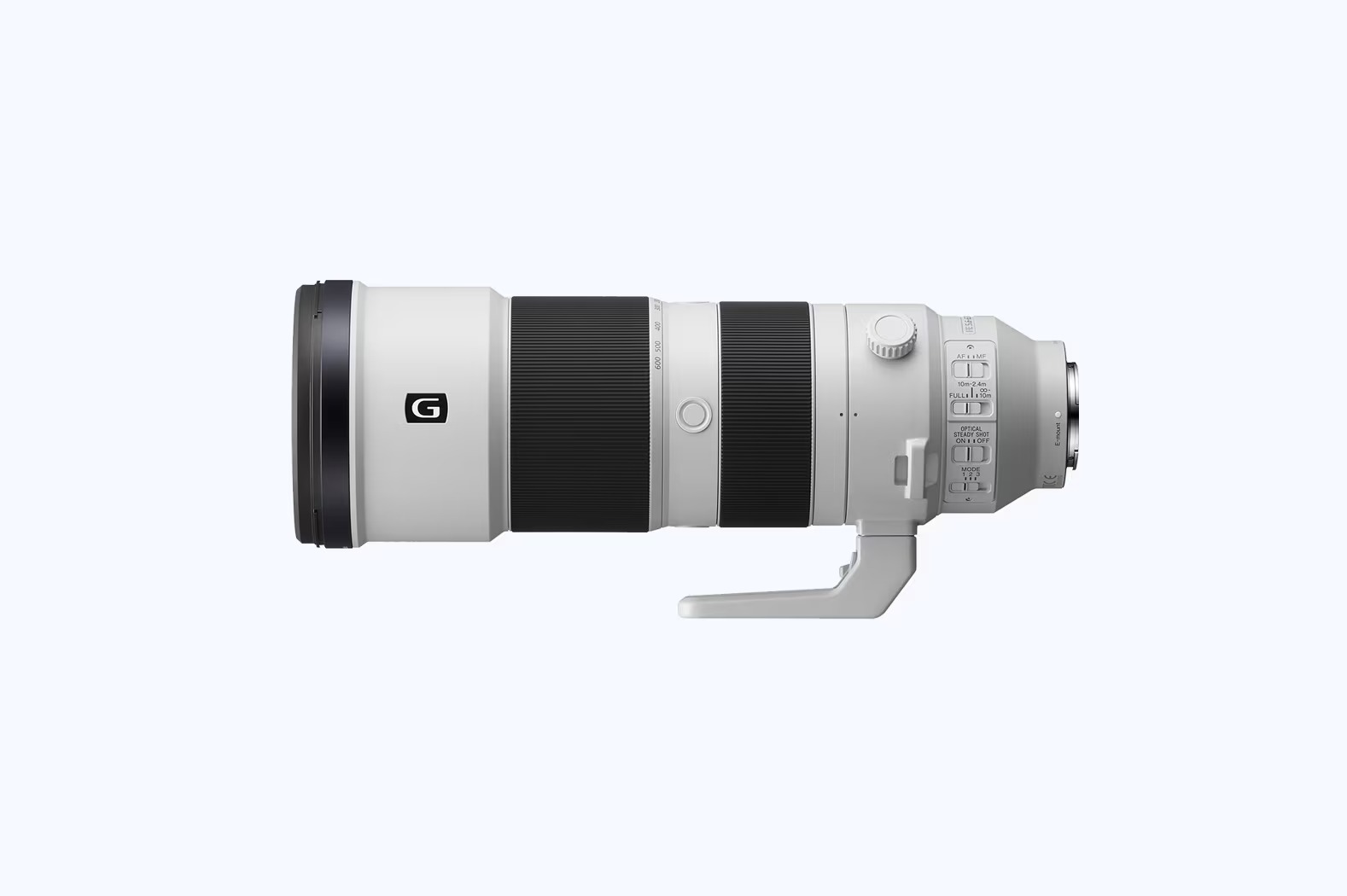 Hệ thống công tắc tùy chỉnh Focus Limiter và chống rung OSS trên Sony FE 200-600mm