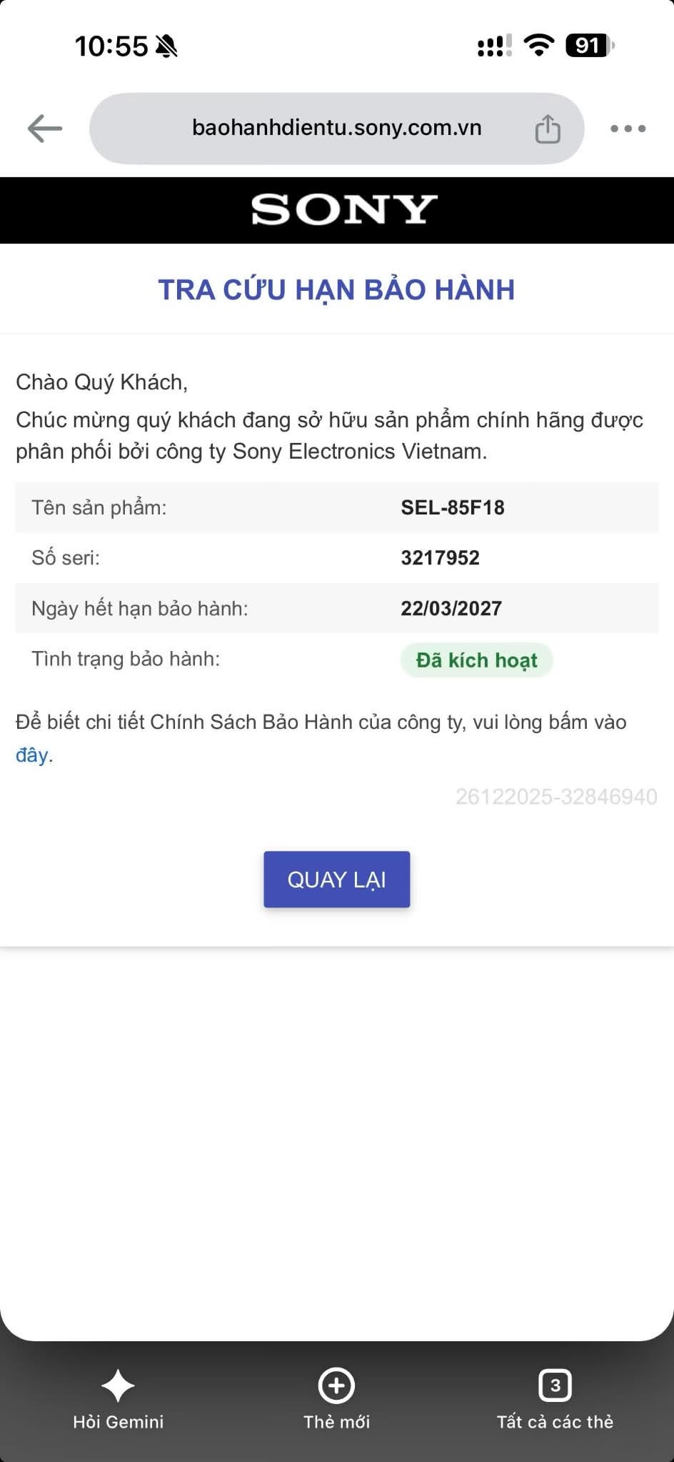 Sony FE 85mm F1.8 | Lướt đẹp | Chính hãng