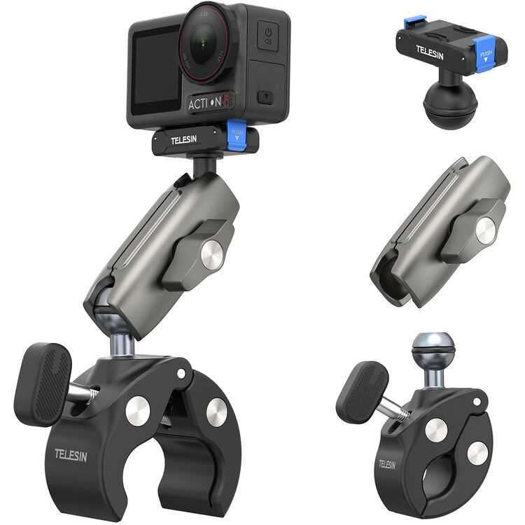 TELESIN Universal Tube Clamp for DJI Osmo Action 3/4/5pro