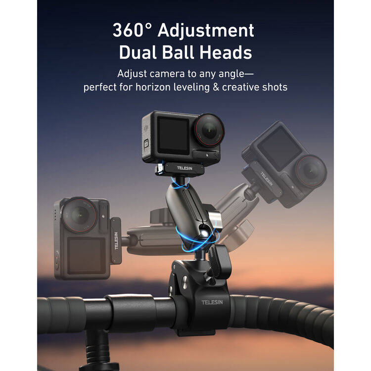TELESIN Universal Tube Clamp for DJI Osmo Action 3/4/5pro
