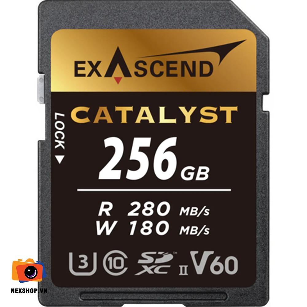 THẺ NHỚ SD V60 - CATALYST - 256GB HIỆU EXASCEND | Bảo hành 12 tháng | Chính Hãng