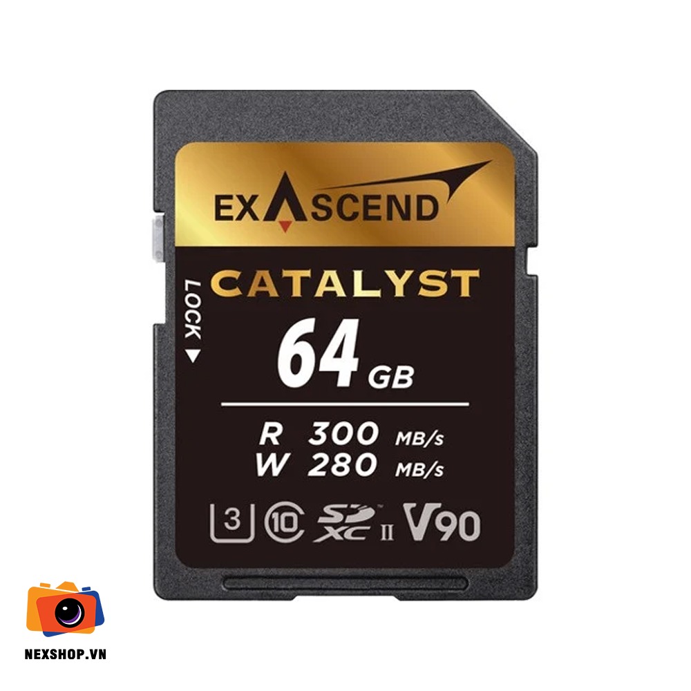 THẺ NHỚ SD V90 - CATALYST - 64GB HIỆU EXASCEND | Bảo hành 12 tháng | Chính Hãng