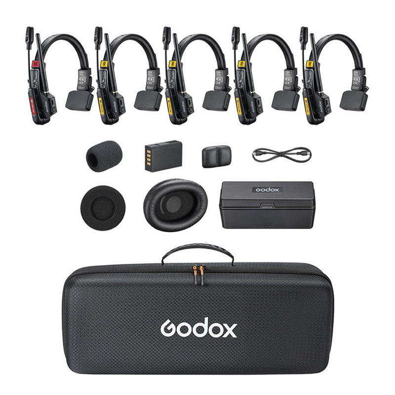 Tai nghe đàm thoại không dây Godox SkyTalk Air KIT 5S (cho 5 người sử dụng) | Chính hãng