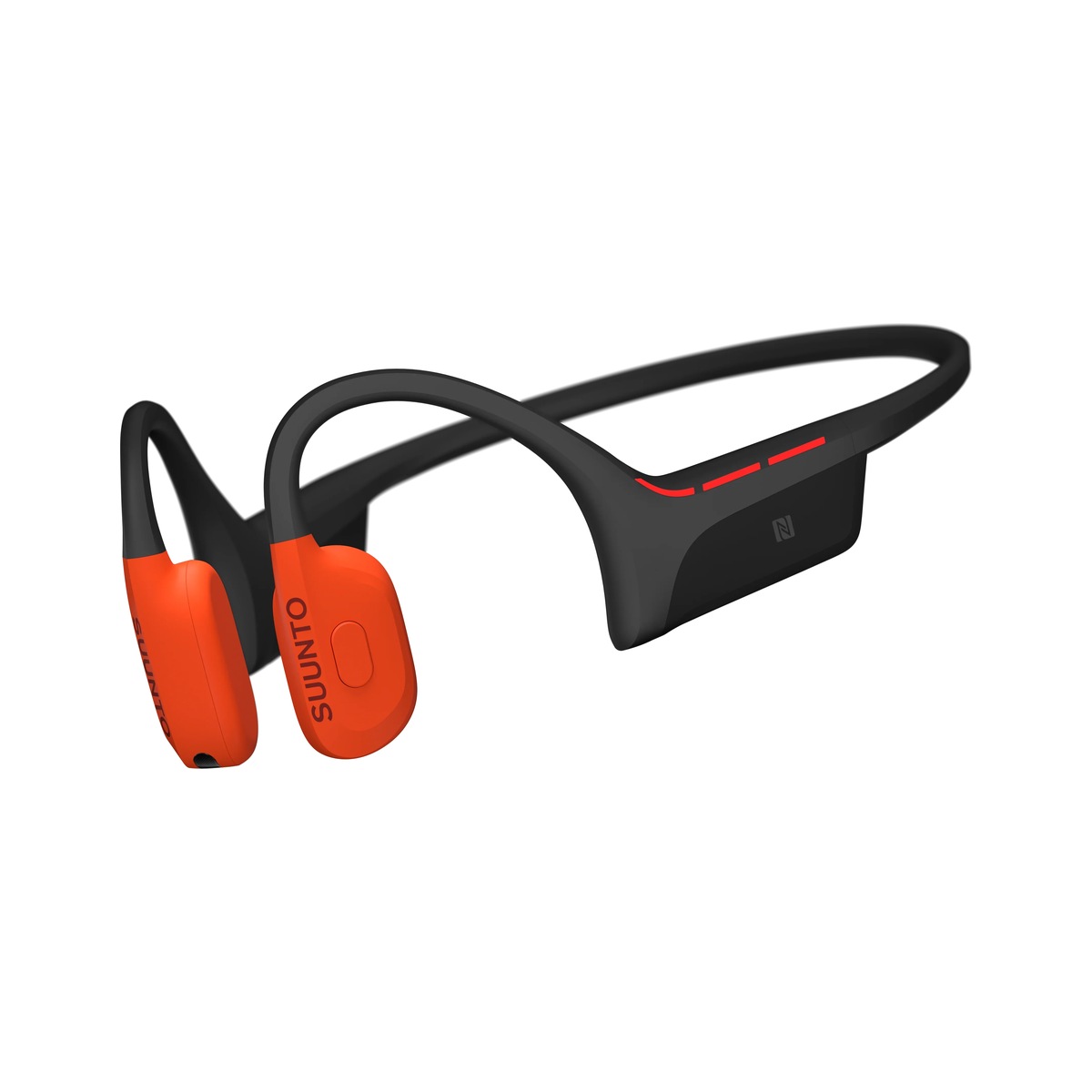 Tai nghe thể thao truyền dẫn xương Suunto Wing 2 Coral Orange kèm đèn LED an toàn chính hãng