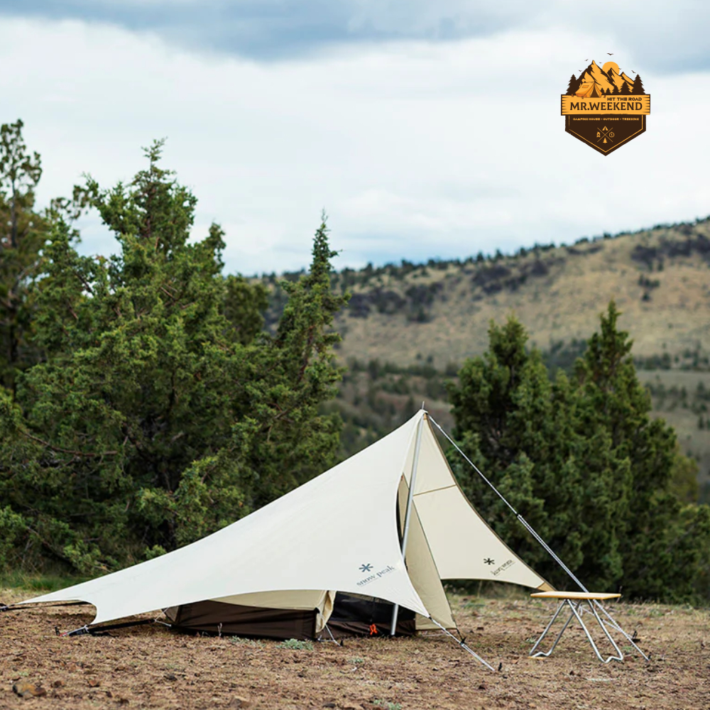 Tấm Tăng Che Snow Peak Penta Tarp in Ivory ,STP-381-IV-US | Chính hãng
