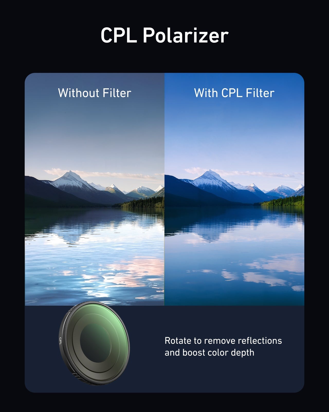 Telesin Bộ 4 Kính Lọc Filter Vặn Ren Chuyên Nghiệp (CPL + ND8/16/32) Cho DJI Osmo Action 6 | S5-FLT-72-TDJ | Chính hãng | FullVAT