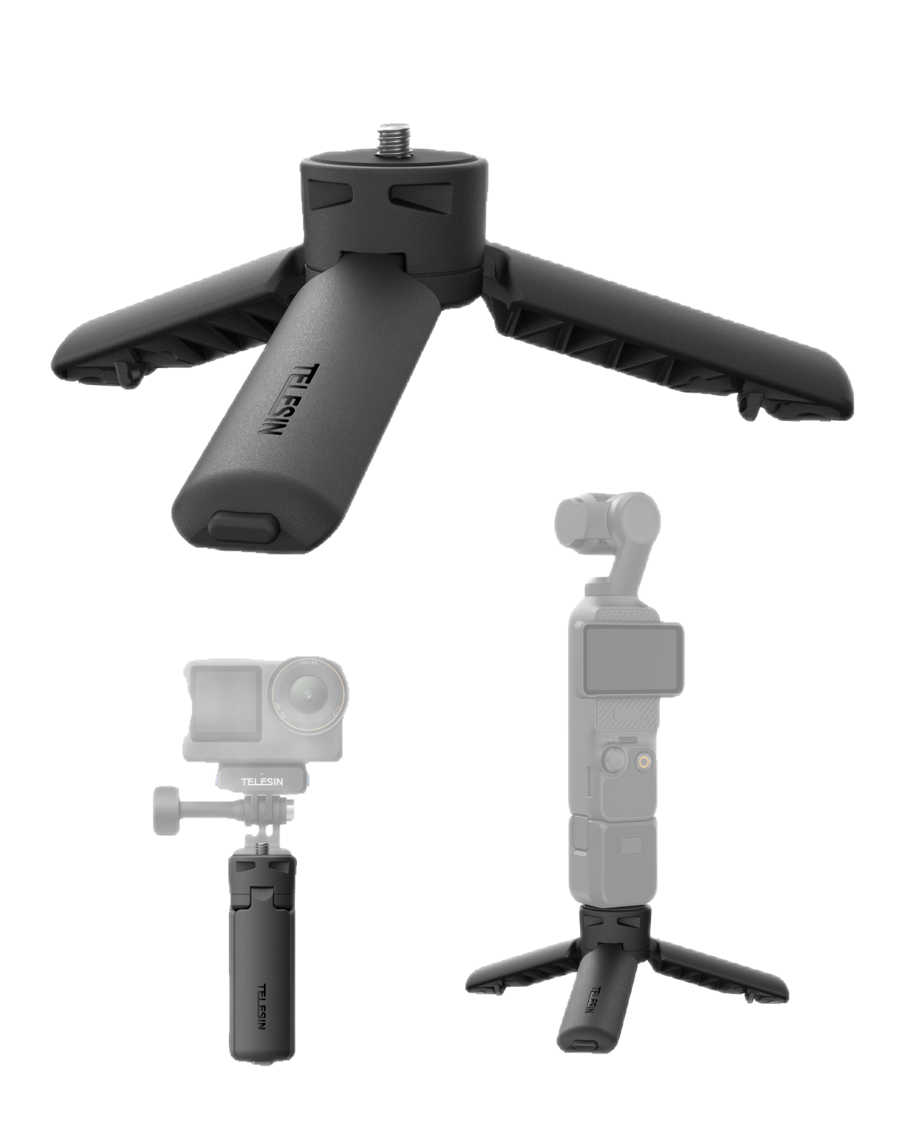 Telesin Chân Đế Tripod Kiêm Tay Cầm 2 Trong 1 Cho Osmo Pocket 3/4 | S3-EAK-06 | Chính hãng | FullVAT