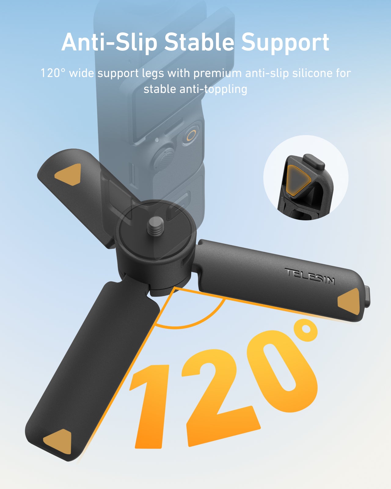 Telesin Chân Đế Tripod Kiêm Tay Cầm 2 Trong 1 Cho Osmo Pocket 3/4 | S3-EAK-06 | Chính hãng | FullVAT