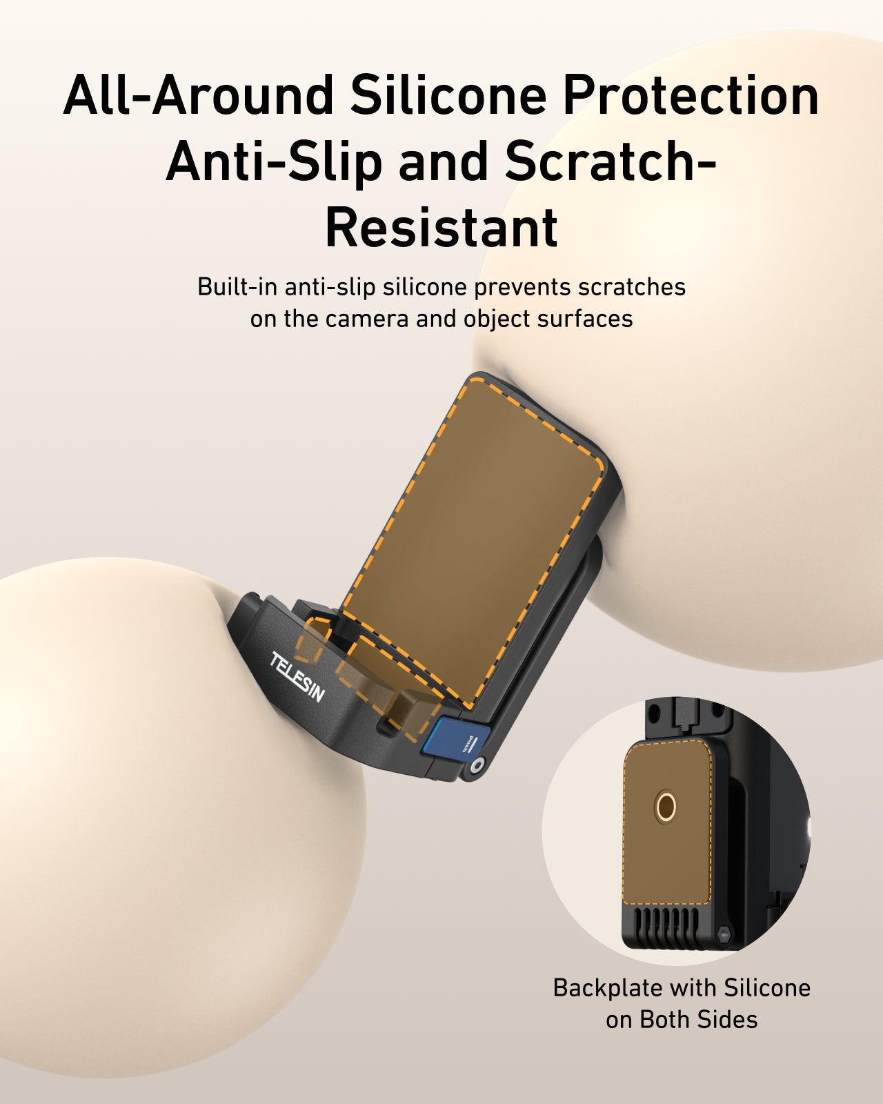 Telesin Đế Đỡ Hút Từ Tính Cho DJI Osmo Pocket 3/4 | S6-CFR-04-TDJ | Chính hãng | FullVAT