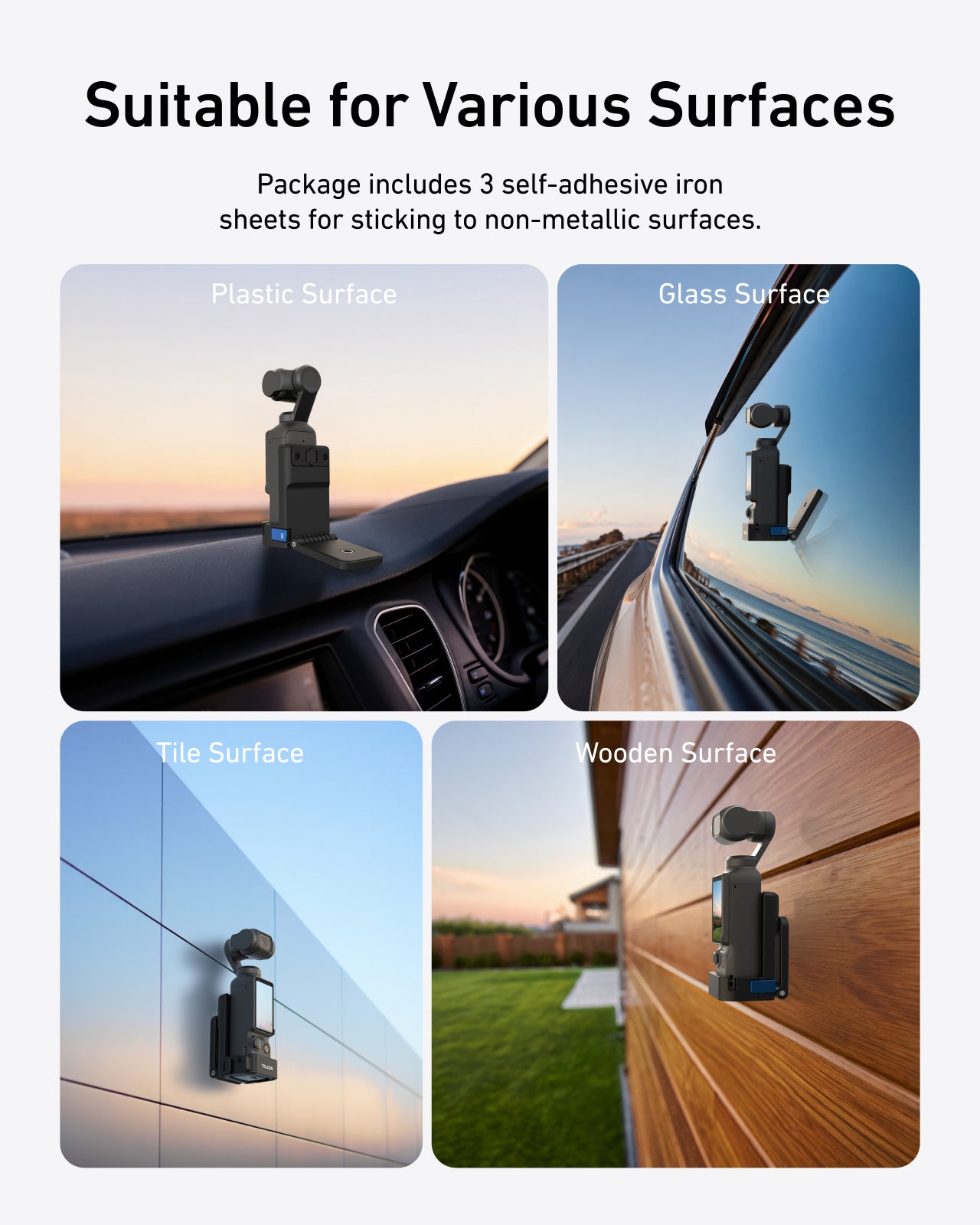 Telesin Đế Đỡ Hút Từ Tính Cho DJI Osmo Pocket 3/4 | S6-CFR-04-TDJ | Chính hãng | FullVAT