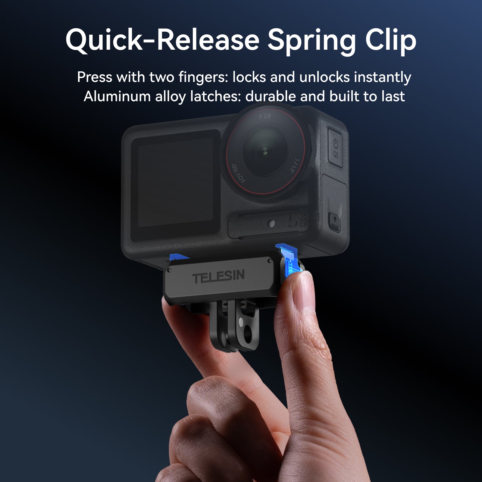 Telesin Đế Gắn Tháo Lắp Nhanh Quick Detach Cho DJI Action 3/4/5 | S7-JBK-15-TDJ | Chính hãng | FullVAT