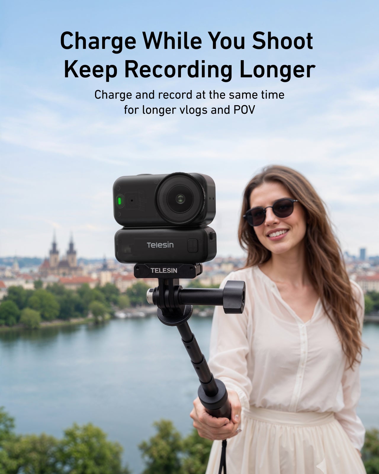 Telesin Đế Pin Sạc Mở Rộng Cho DJI Osmo Nano | S7-JBK-33-TDJ | Chính hãng | FullVAT