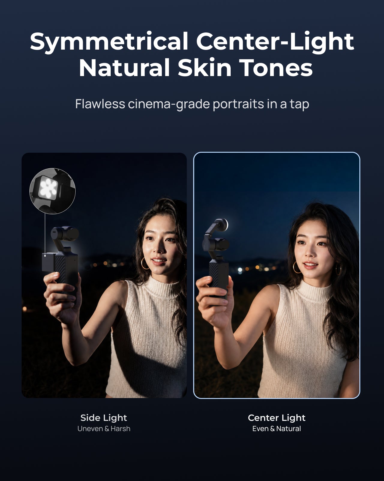Telesin Đèn LED Trợ Sáng Gimbal Hút Từ Tính Cho Pocket 4 | S5-BGD-25-TDJ | Chính hãng | FullVAT