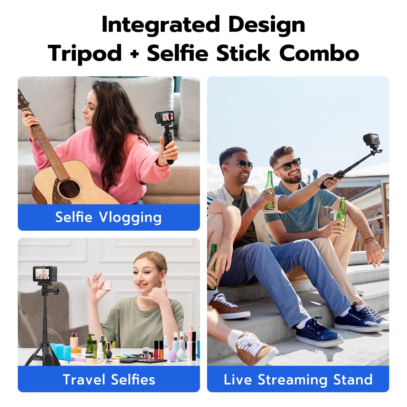 Telesin Gậy Selfie Mini 3.0 Siêu Gọn Nhẹ Cho Action Cam & Smartphone | S1-MNP-16 | Chính hãng | FullVAT