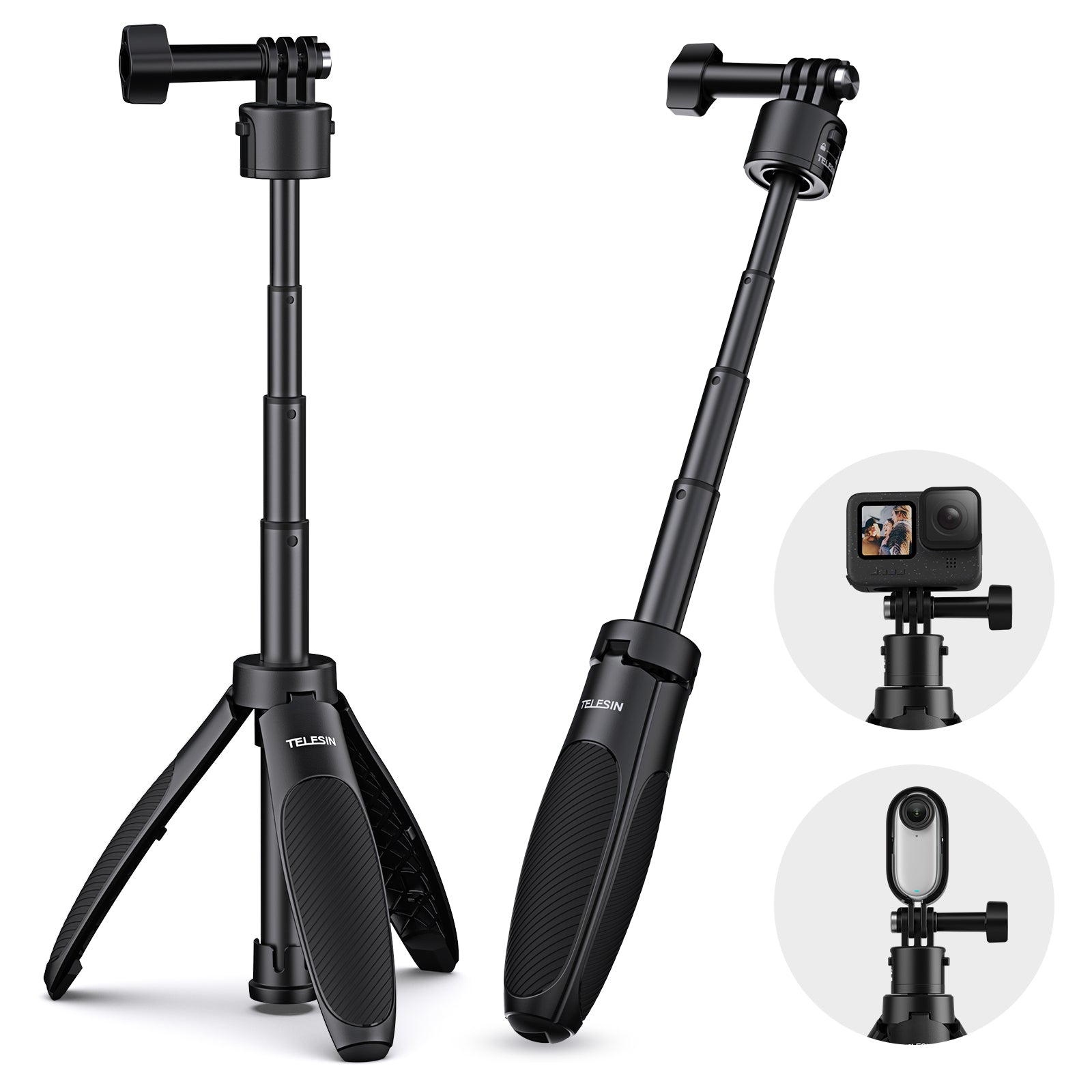 Telesin Gậy Selfie Mini Tháo Lắp Nhanh Bản 2.0 | S1-MNP-02 | Chính hãng | FullVAT