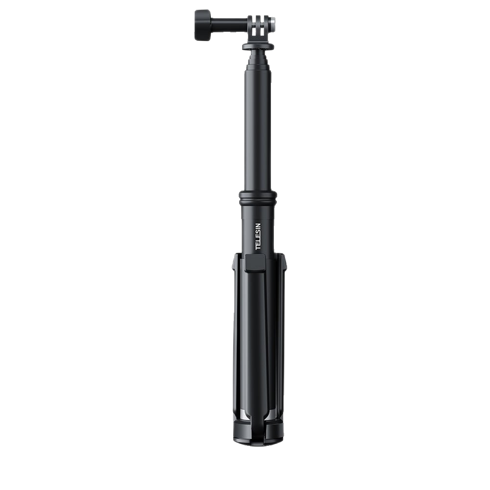 Telesin 0.9m Extendable Aluminum Alloy Gậy Chụp Ảnh Selfie kèm Tripod & Phone Clip cho GoPro | GP-MNP-090-S | Chính hãng | FullVAT