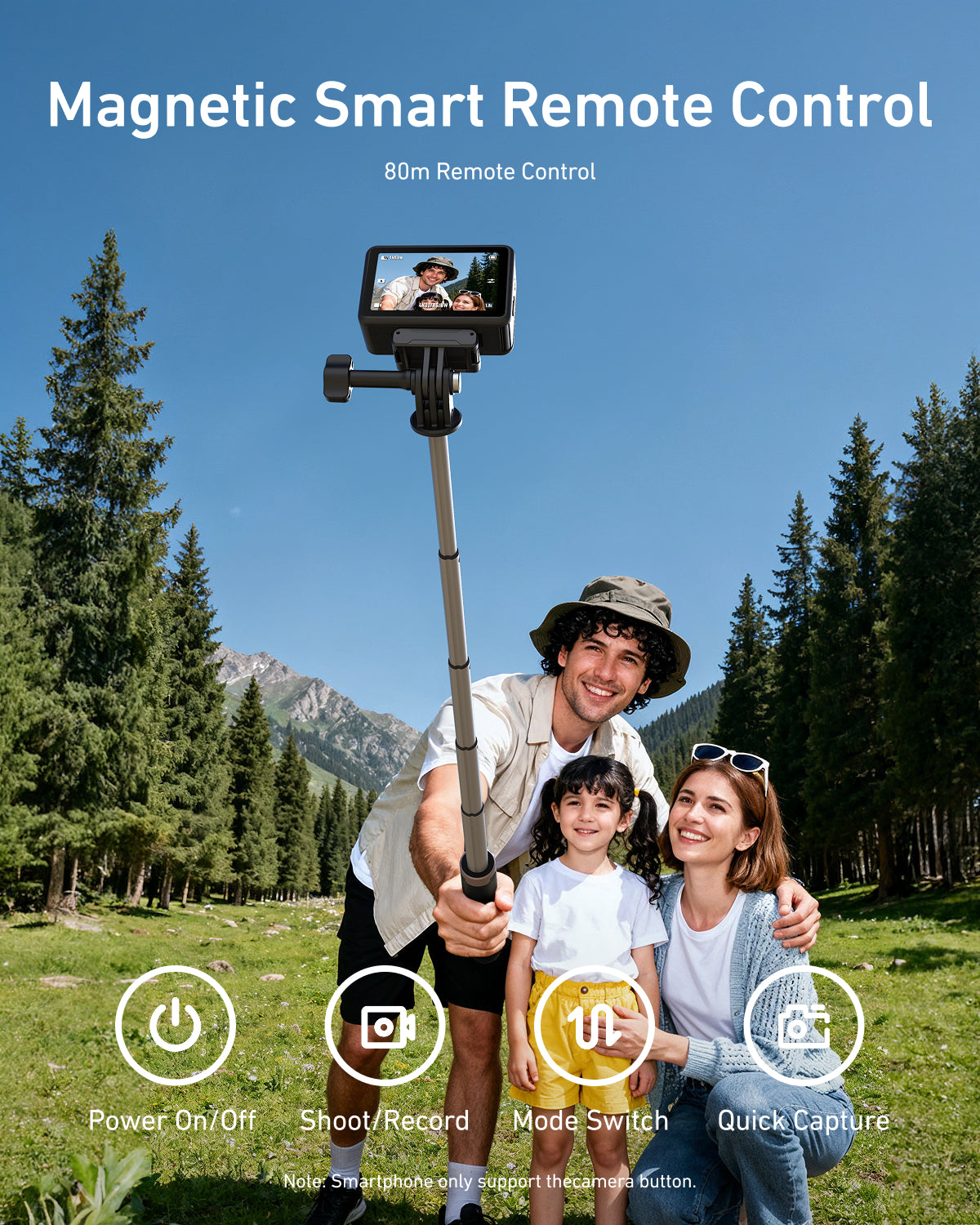 Telesin Gậy Selfie Quay Vlog Kèm Remote Cho DJI / GoPro / Smartphone | S1-CSS-08 | Chính hãng | FullVAT