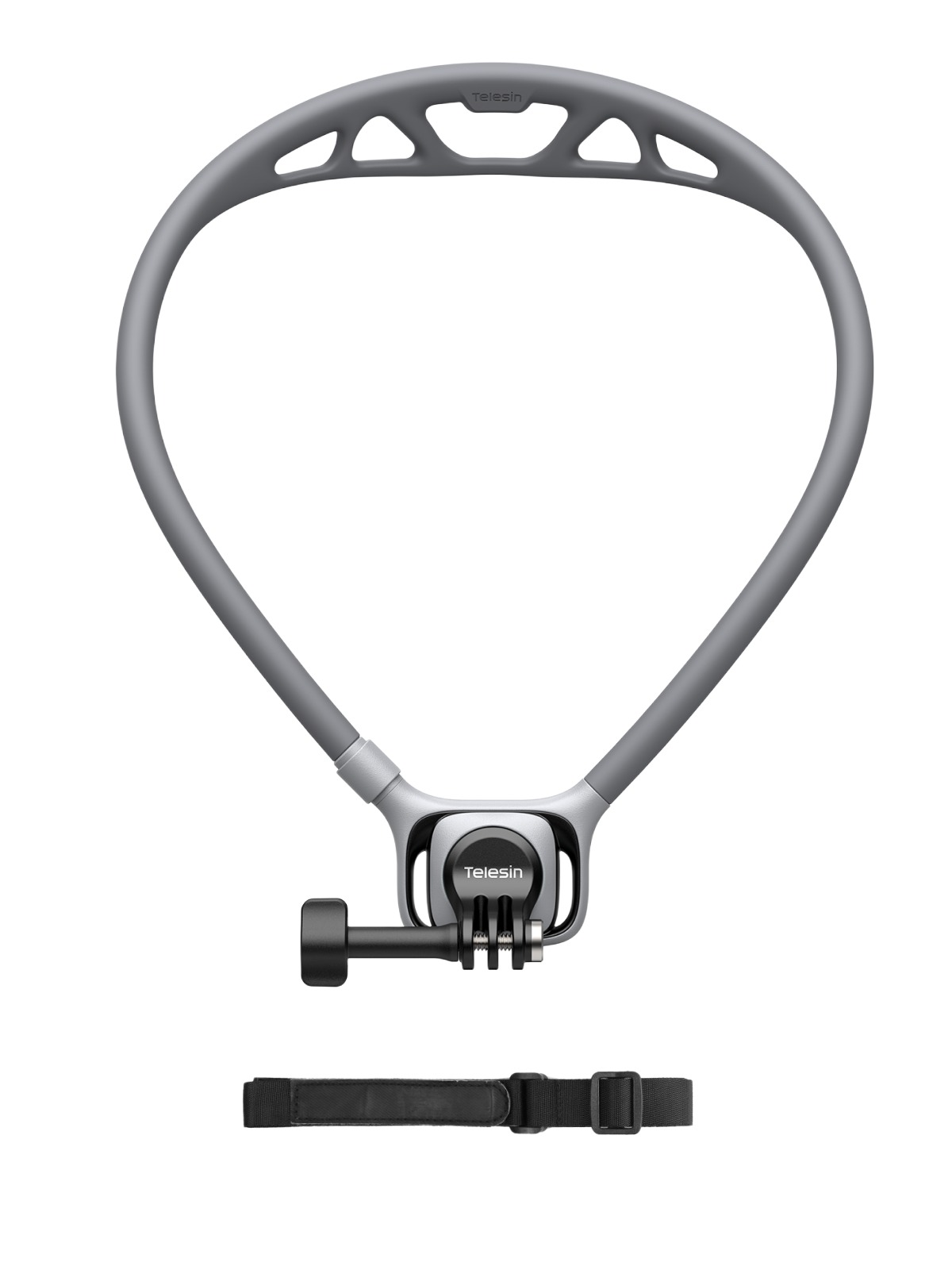 Telesin Giá Đỡ Đeo Cổ Quay Vlog SE3 Bản Đầy Đủ Cho Action Cam & Smartphone (Đen, 530mm) | S2-HNB-25BK | Chính hãng | FullVAT