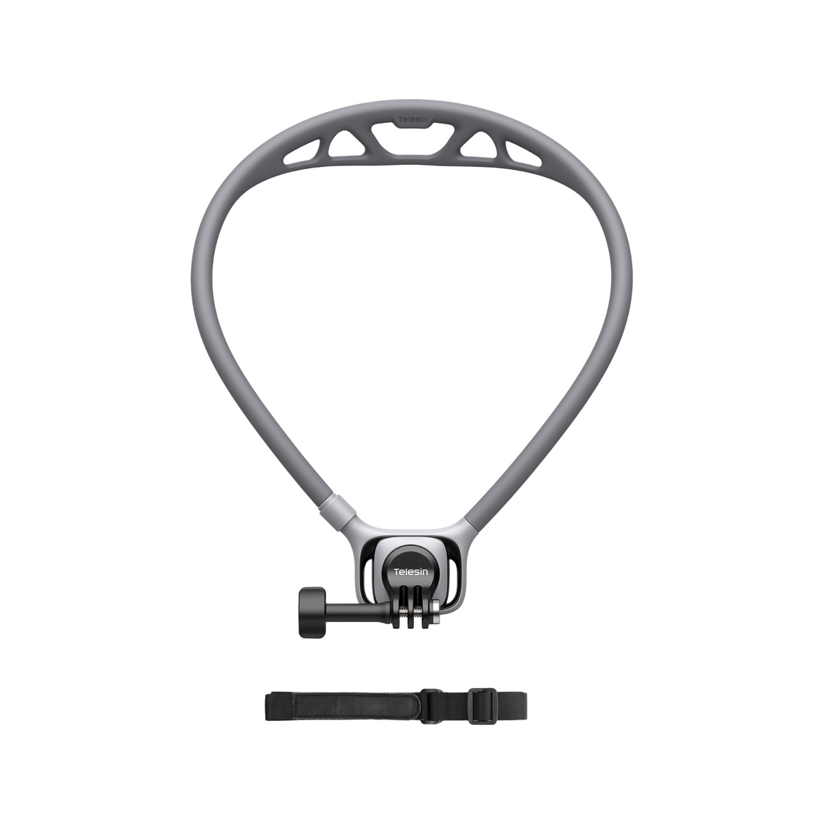 Telesin Giá Đỡ Đeo Cổ Quay Vlog SE3 Bản Đầy Đủ Cho Action Cam & Smartphone (Xám, 530mm) | S2-HNB-21GY | Chính hãng | FullVAT