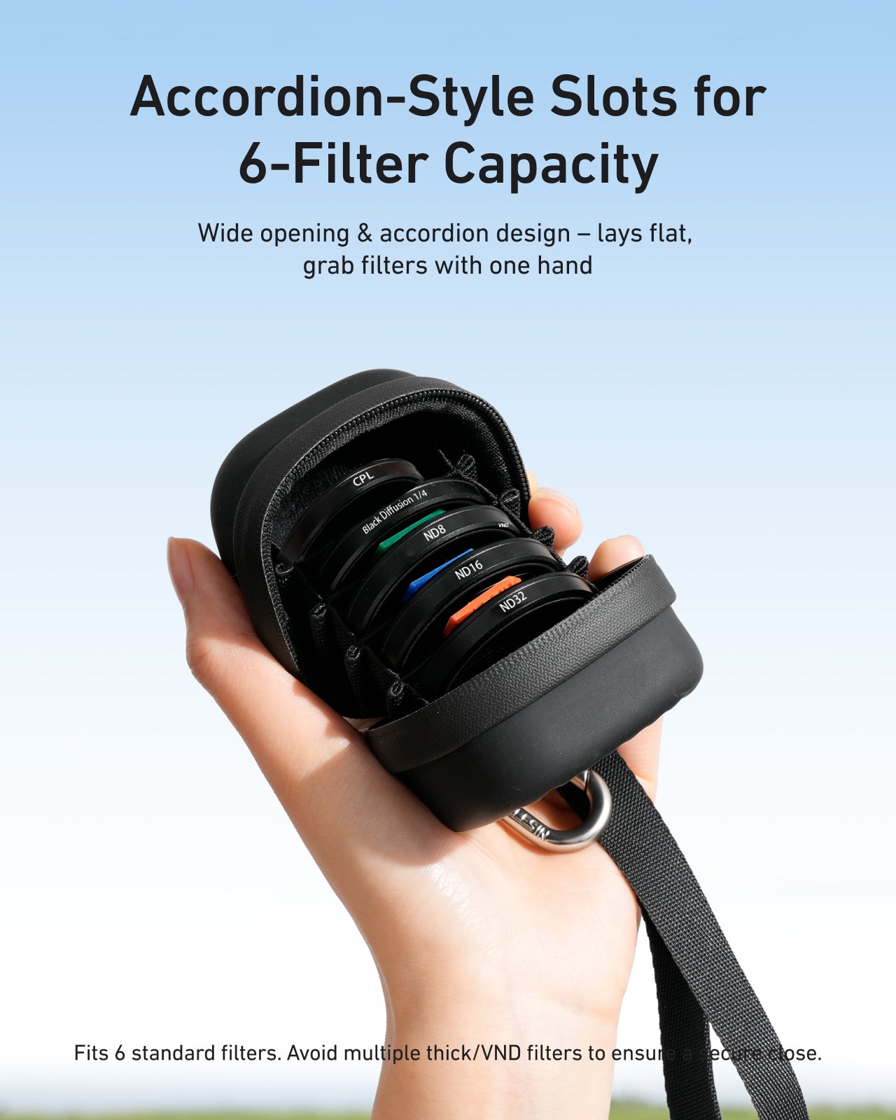 Telesin Hộp Đựng Kính Lọc Filter Bảo Vệ Cho Action Cam(Đen) | S6-PRC-29BK | Chính hãng | FullVAT
