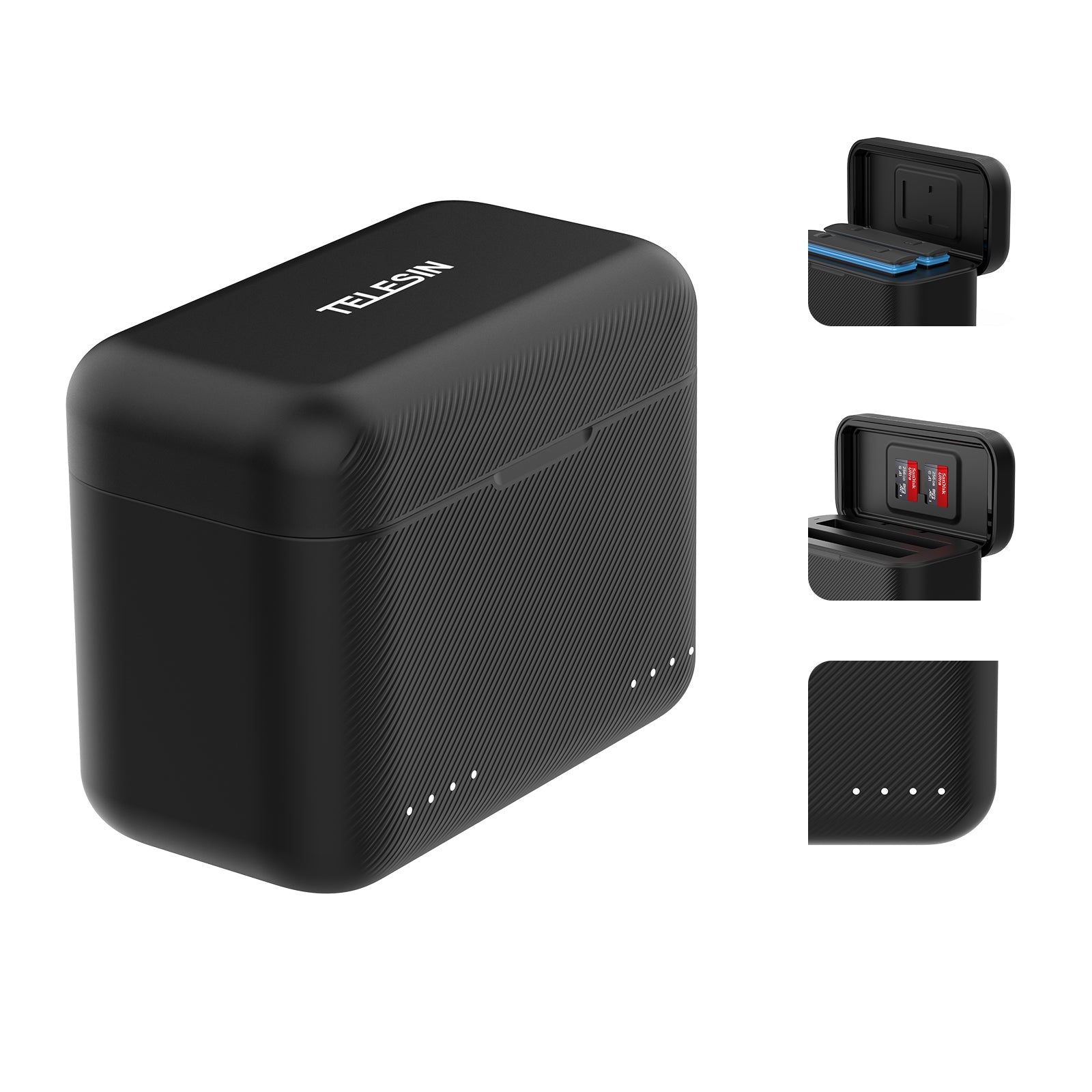 Telesin Hộp Sạc Pin Đôi Kèm Khe Thẻ Nhớ Cho Insta360 X4 | S0-BCG-07-TIS | Chính hãng | FullVAT