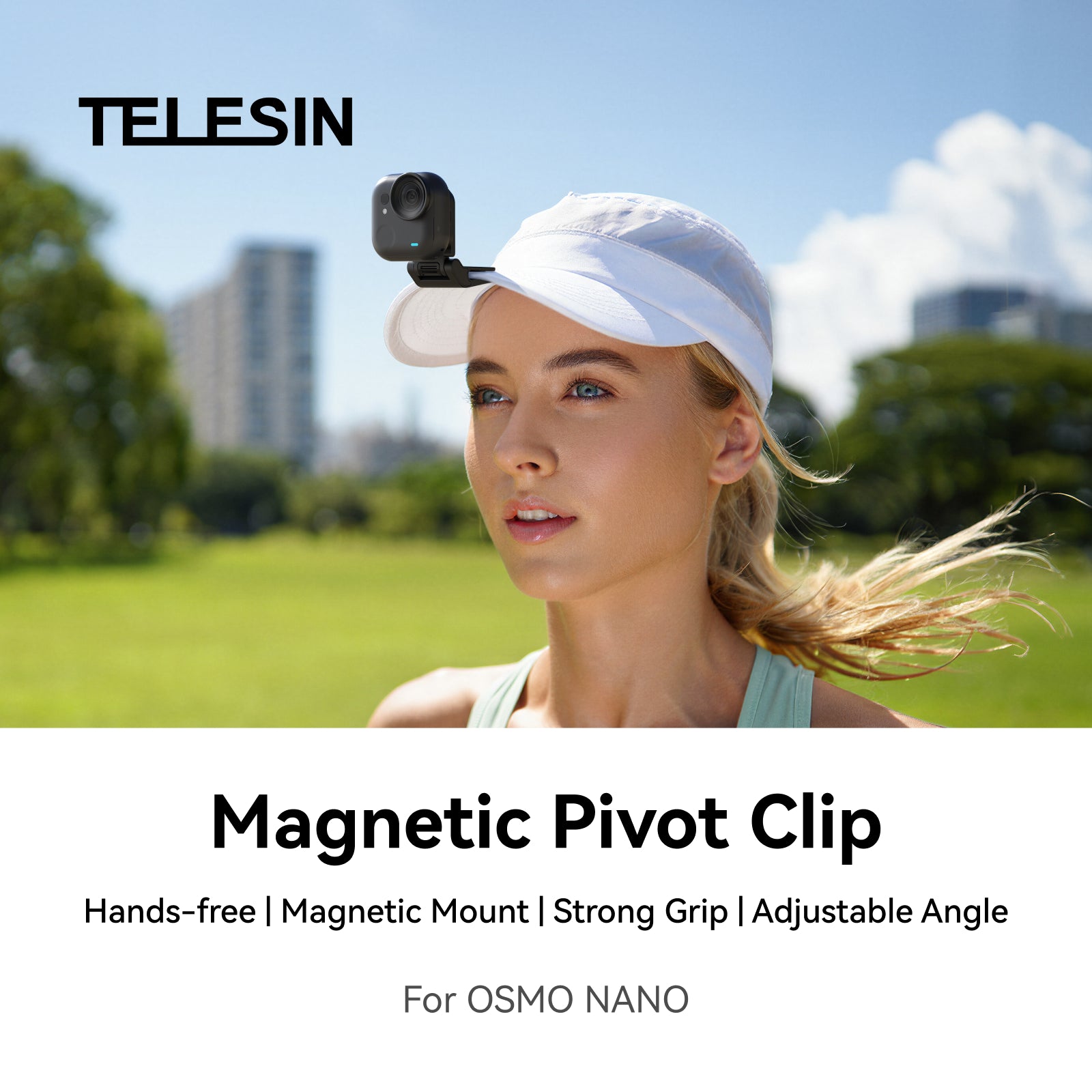 Telesin Kẹp Xoay Hút Từ Tính Cho DJI Osmo Nano / Go Ultra | S3-HMH-05-TIS | Chính hãng | FullVAT