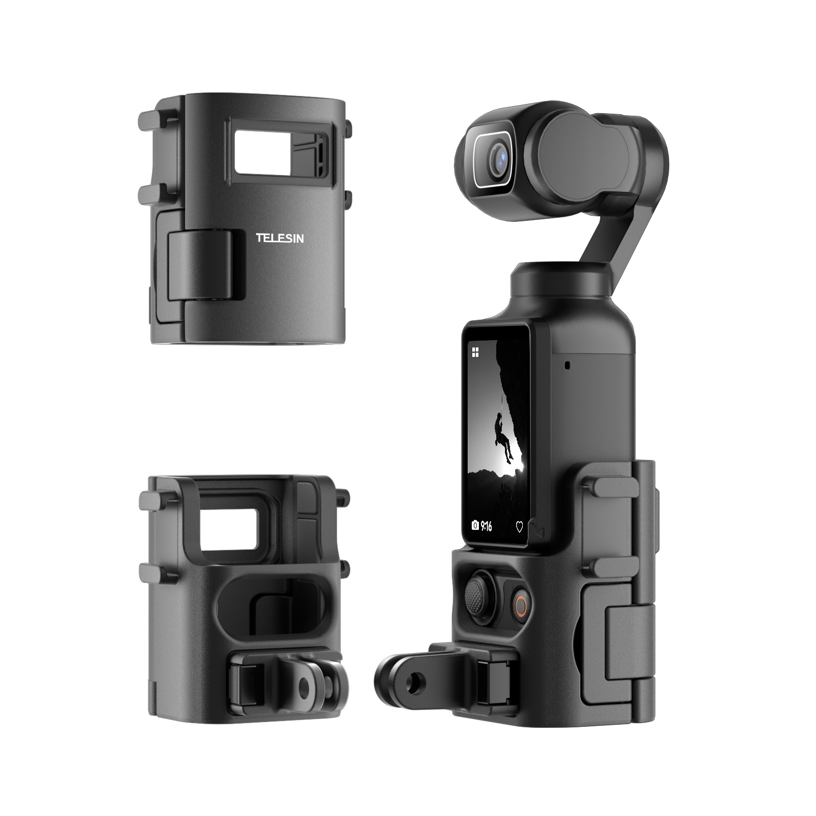 Telesin Khung Đa Năng Tích Hợp Cold Shoe Cho DJI Pocket 3/4 | S7-CFR-01-TDJ | Chính hãng | FullVAT