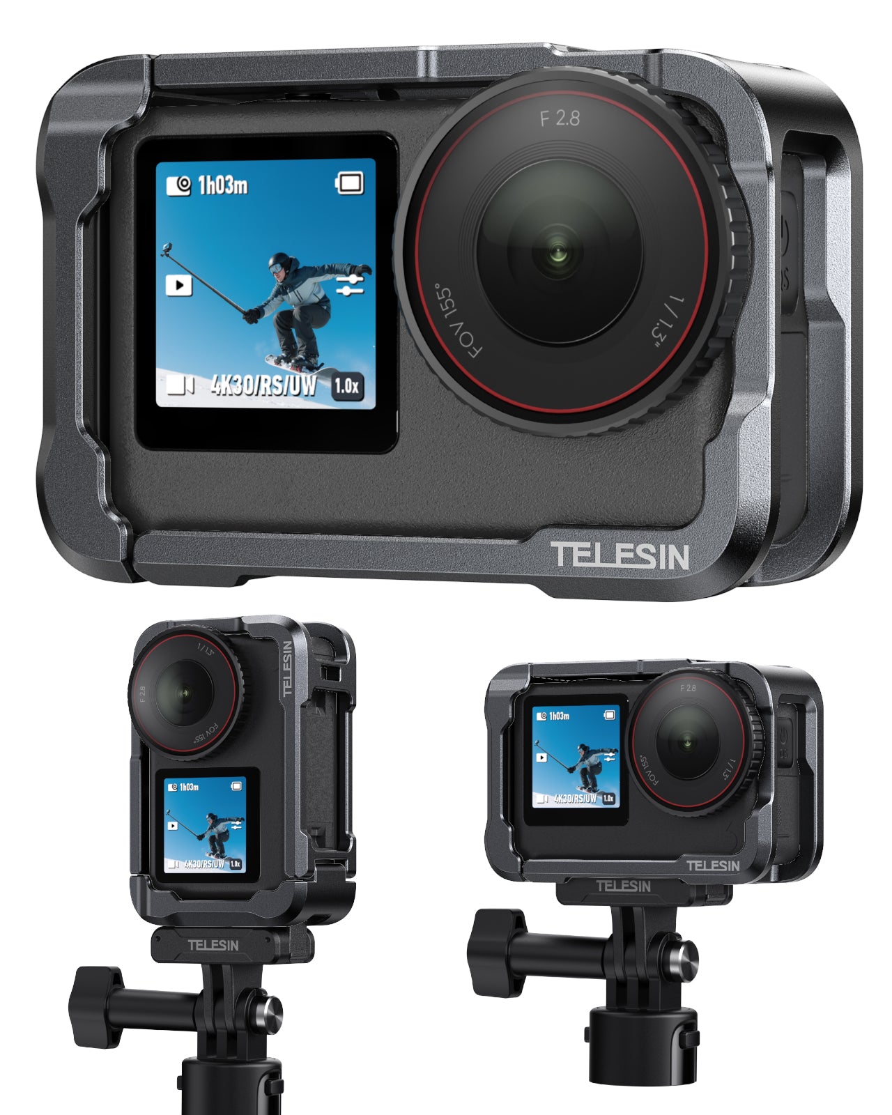 Telesin Khung Kim Loại Bảo Vệ Rabbit Cage Cho DJI Action 6 | S6-FMS-35-TDJ | Chính hãng | FullVAT