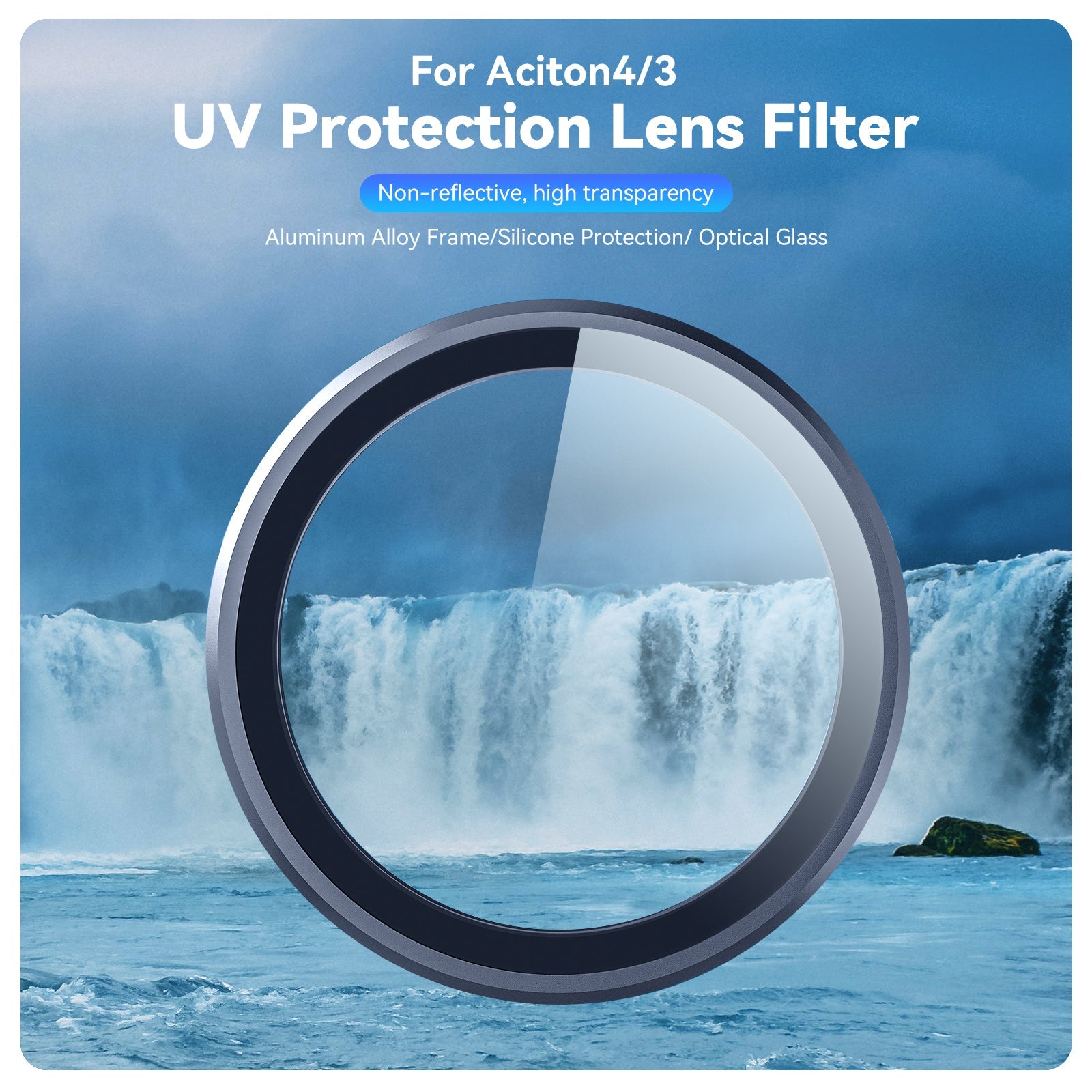 Telesin Kính Lọc Bảo Vệ UV Cho DJI Action 3/4 | S5-FLT-04 | Chính hãng | FullVAT