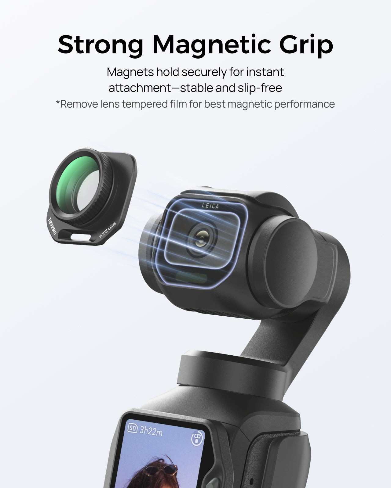 Telesin Kính Lọc Góc Siêu Rộng Wide-Angle Lens 0.72X Cho Insta360 Luna Series | S5-FLT-97-TB | Chính hãng | FullVAT