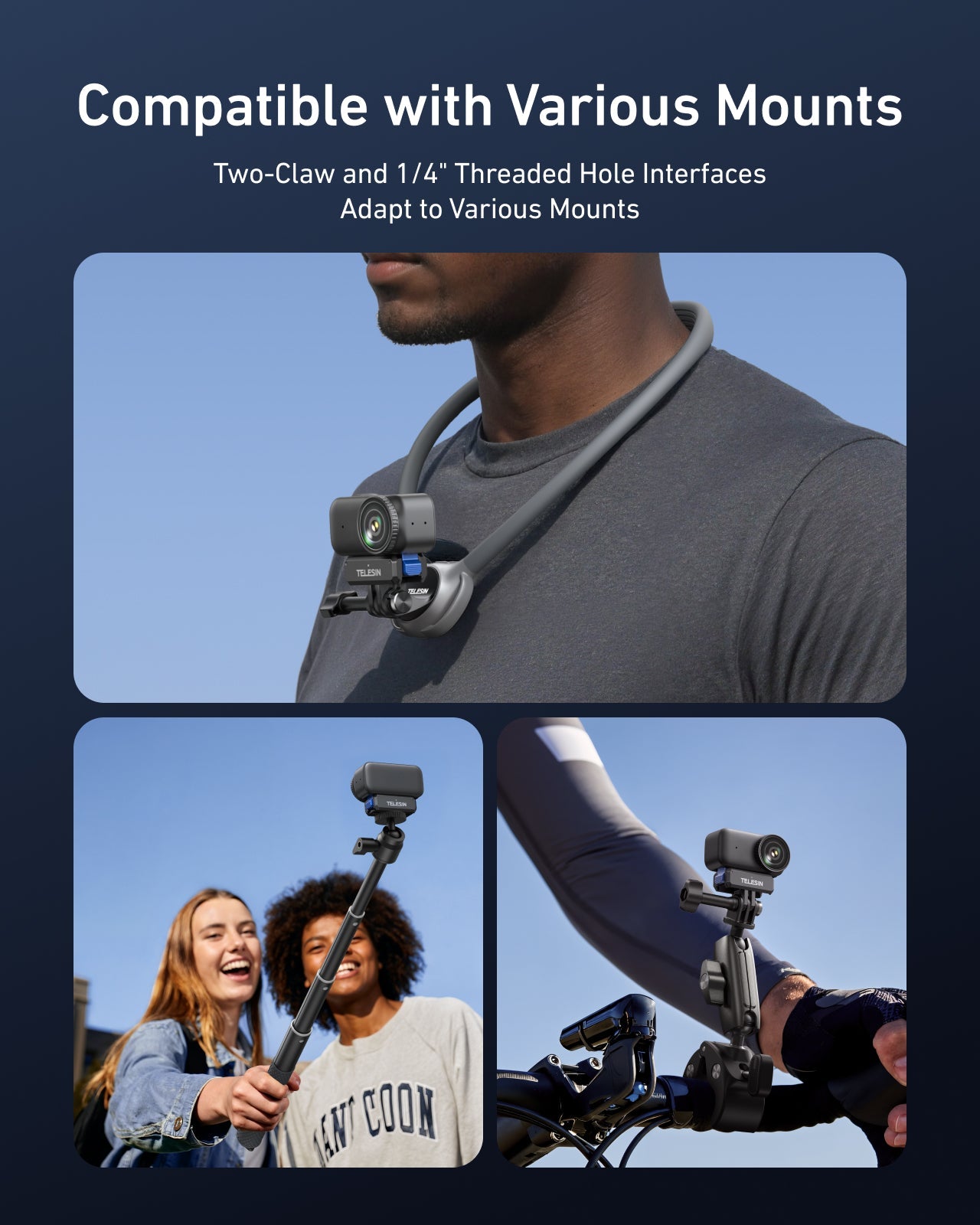 Telesin Ngàm Sạc Tháo Lắp Nhanh Hút Từ Tính Cho DJI Osmo Nano | S7-JBK-17-TDJ | Chính hãng | FullVAT