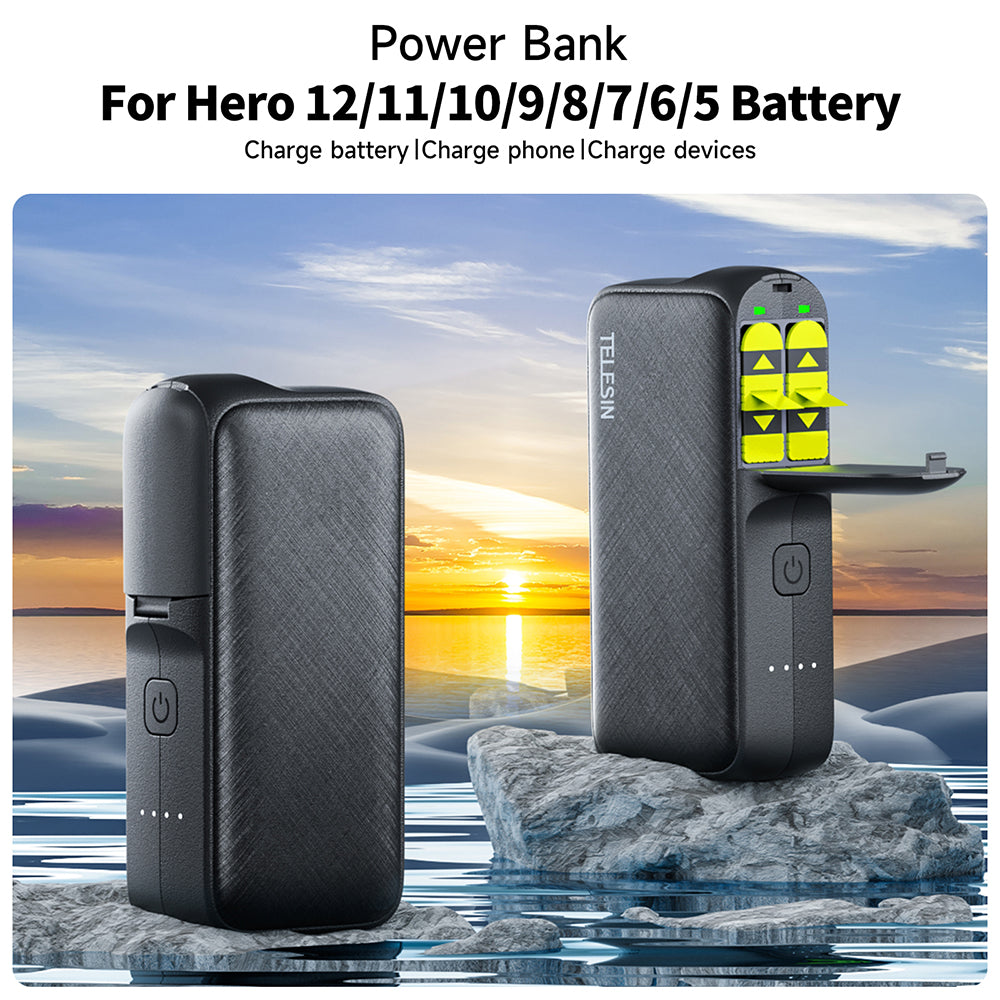 Telesin Power Bank Storage Hộp Sạc Pin Thông Minh cho GoPro | GP-PB-001 | Chính hãng | FullVAT