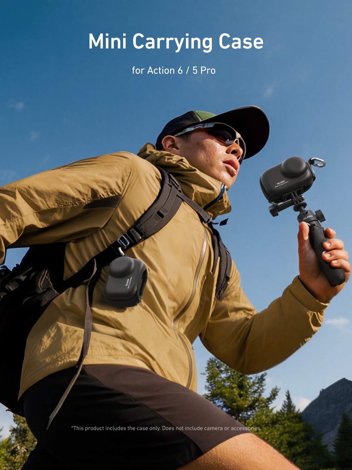 Telesin Túi Đựng Hộp Bảo Vệ Máy Cho DJI Osmo Action 6 / Action 5 Pro (Màu Đen) | S6-PRC-32BK-TDJ | Chính hãng | FullVAT