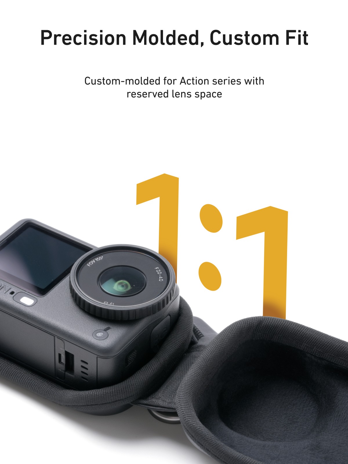Telesin Túi Đựng Hộp Bảo Vệ Máy Cho DJI Osmo Action 6 / Action 5 Pro (Màu Đen) | S6-PRC-32BK-TDJ | Chính hãng | FullVAT