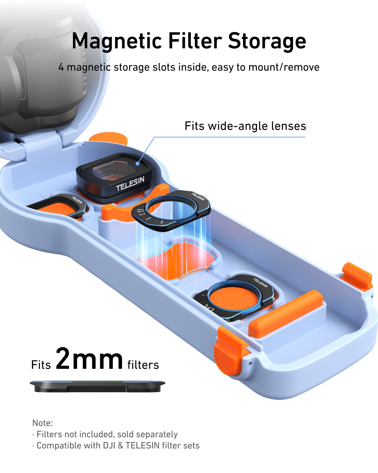 Telesin Vỏ Bảo Vệ Chống Sốc DisAdv Cho DJI Osmo Pocket 3/4 | S6-FMS-27PK-TDJ | Chính hãng | FullVAT